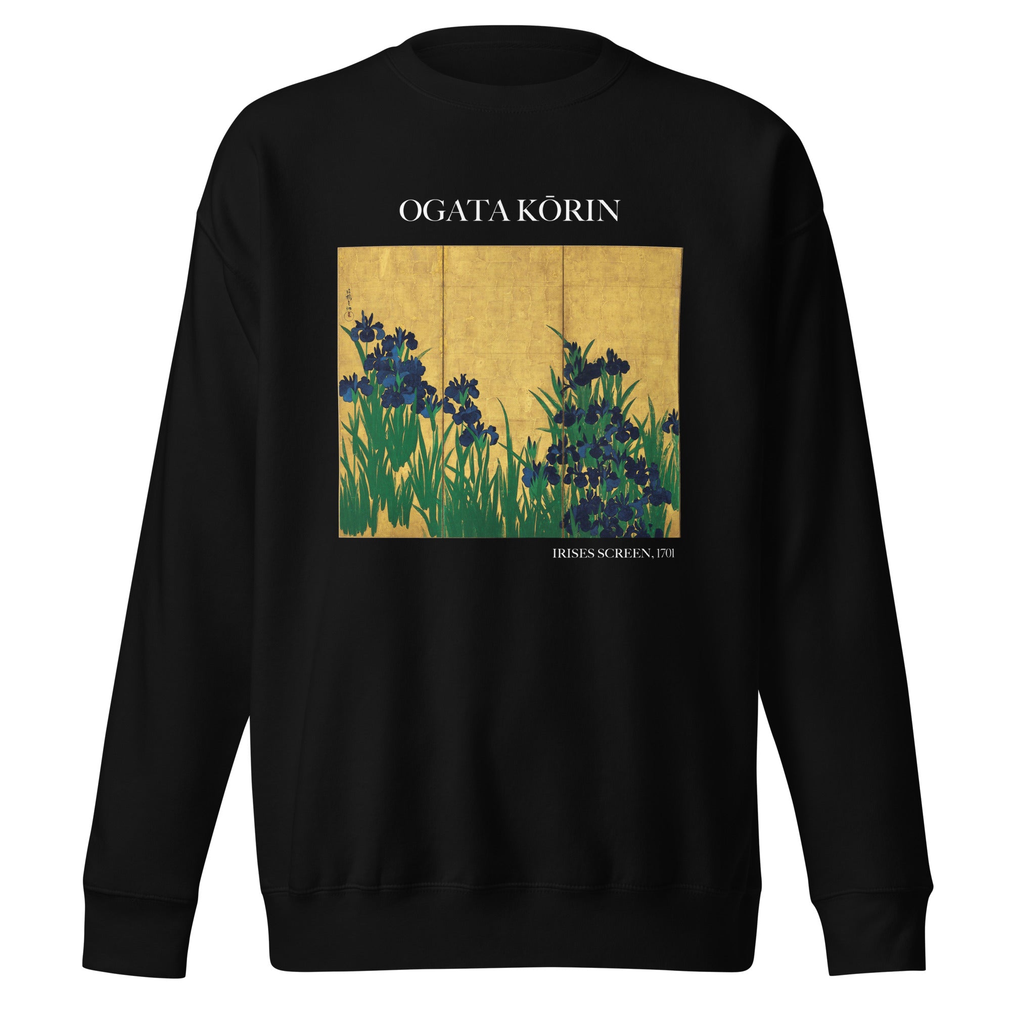 Ogata Kōrin 'Irises Screen' Berühmtes Gemälde-Sweatshirt | Unisex Premium Sweatshirt