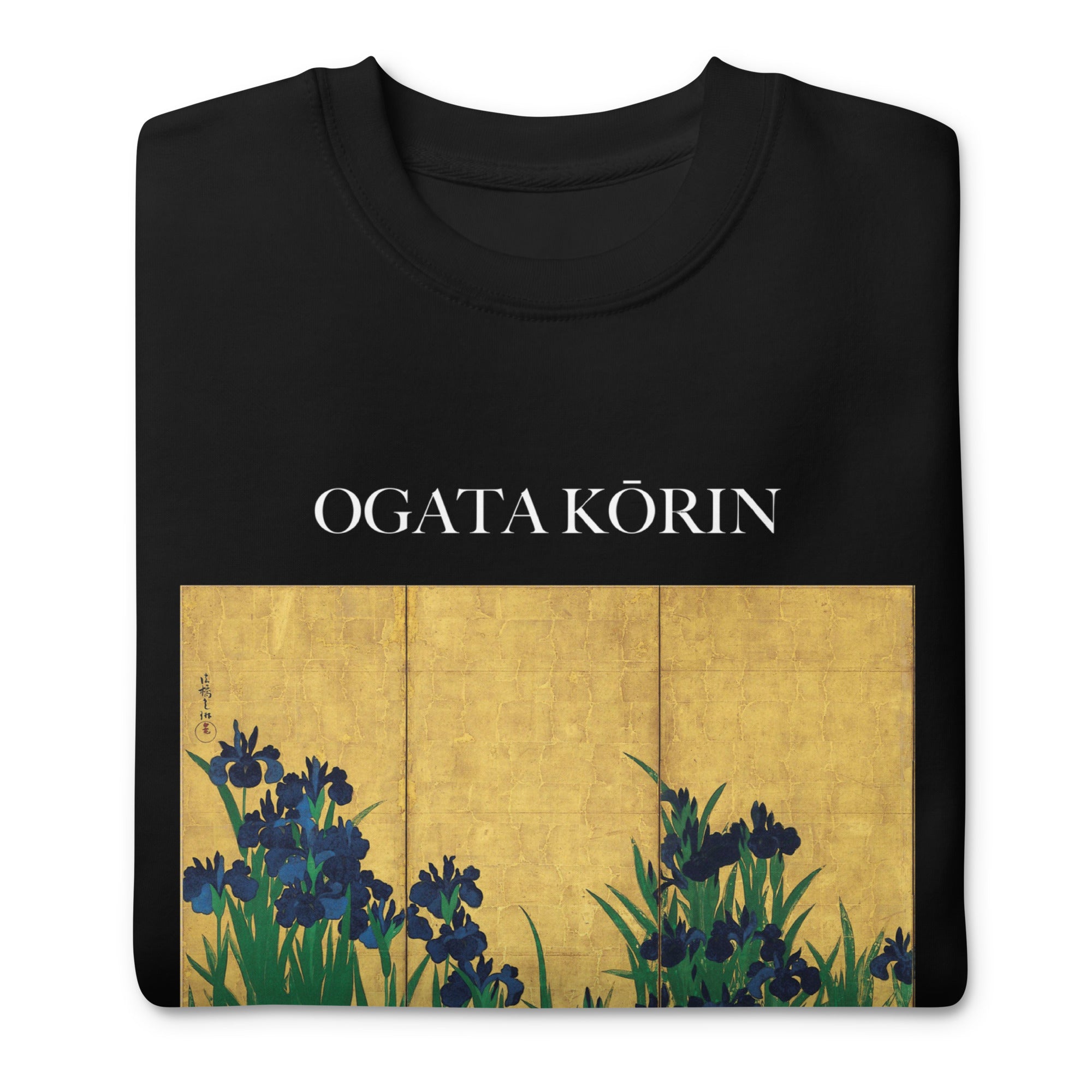 Ogata Kōrin 'Irises Screen' Berühmtes Gemälde-Sweatshirt | Unisex Premium Sweatshirt