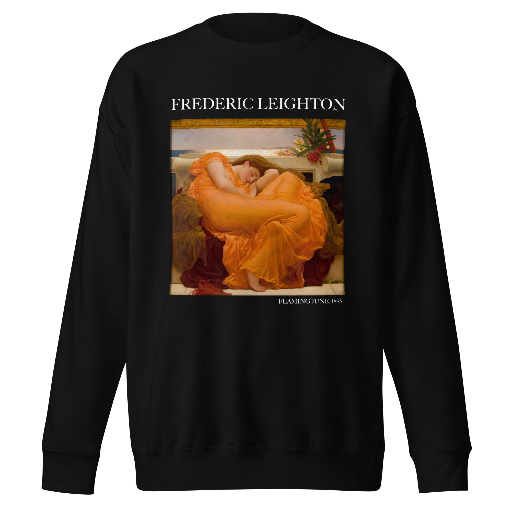 Sweatshirt mit berühmtem Gemälde „Flaming June“ von Frederic Leighton | Premium-Sweatshirt für Unisex
