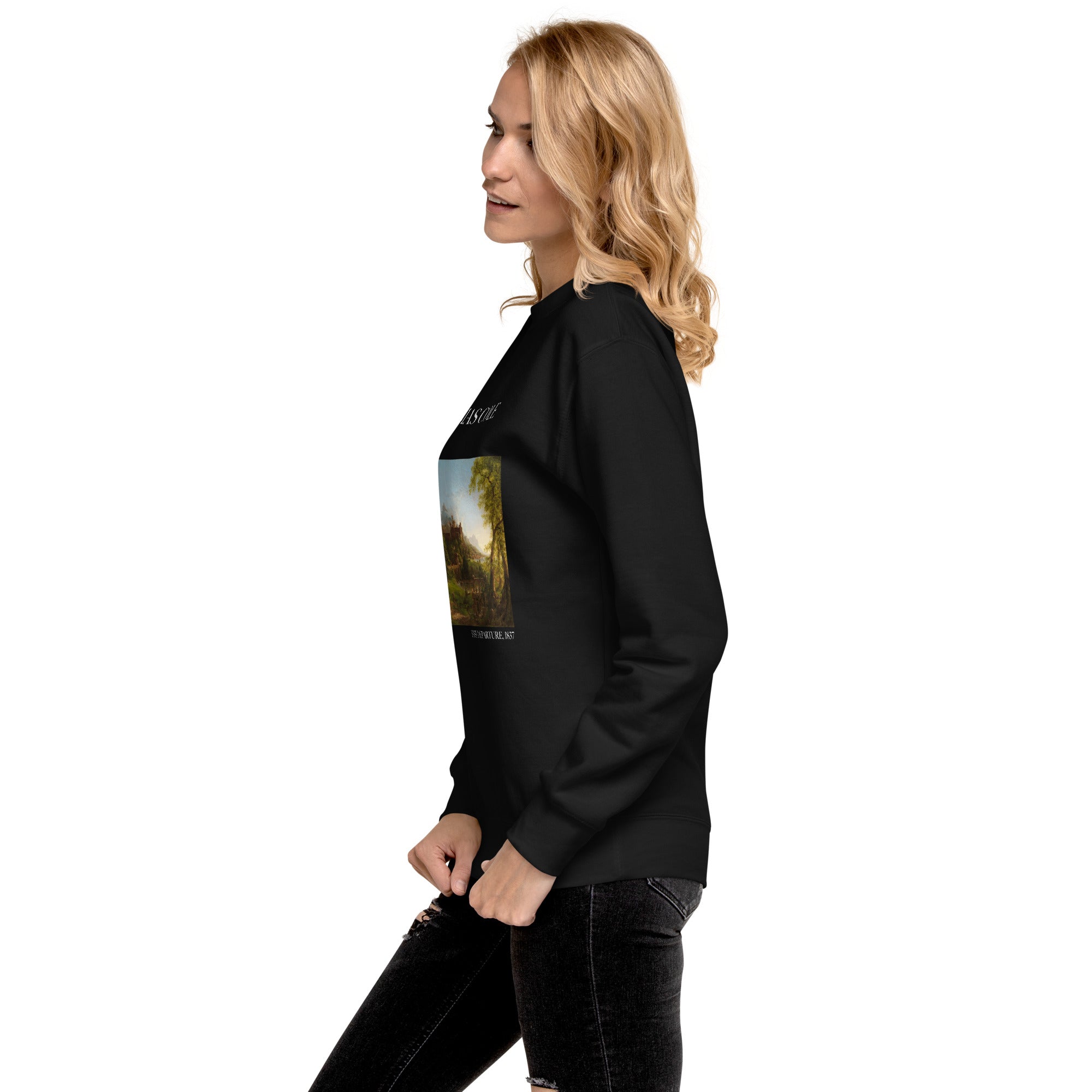 Sweatshirt mit berühmtem Gemälde „The Departure“ von Thomas Cole | Premium-Unisex-Sweatshirt