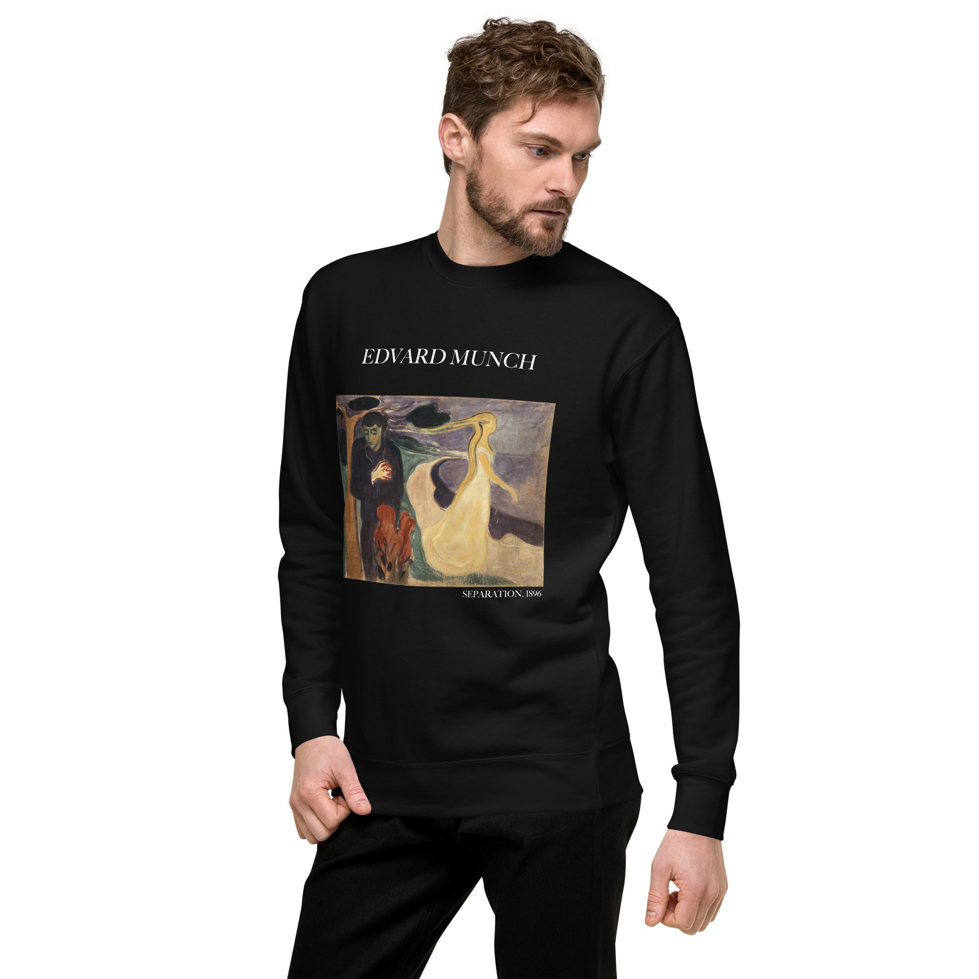 Sweatshirt mit berühmtem Gemälde „Separation“ von Edvard Munch, Premium-Unisex-Sweatshirt