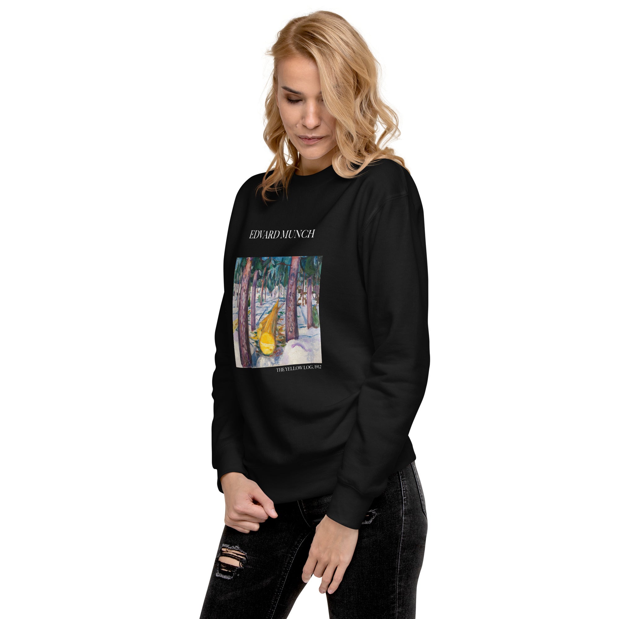 Sweatshirt mit berühmtem Gemälde „Der gelbe Baumstamm“ von Edvard Munch | Premium-Sweatshirt für Unisex