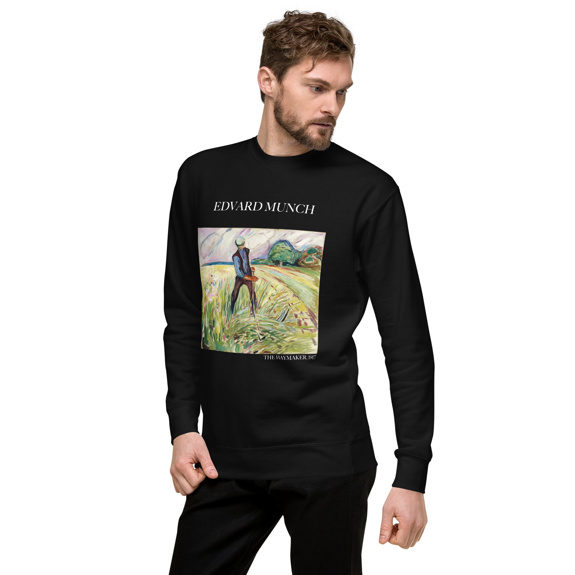 Sweatshirt mit berühmtem Gemälde „Der Heumacher“ von Edvard Munch, Premium-Unisex-Sweatshirt