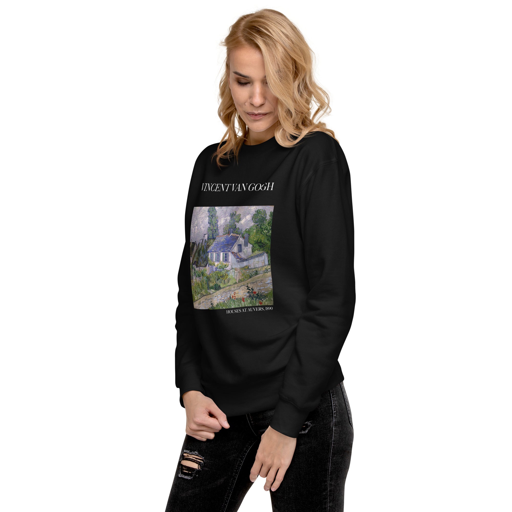 Sweatshirt mit berühmtem Gemälde „Häuser bei Auvers“ von Vincent van Gogh | Premium-Sweatshirt für Unisex