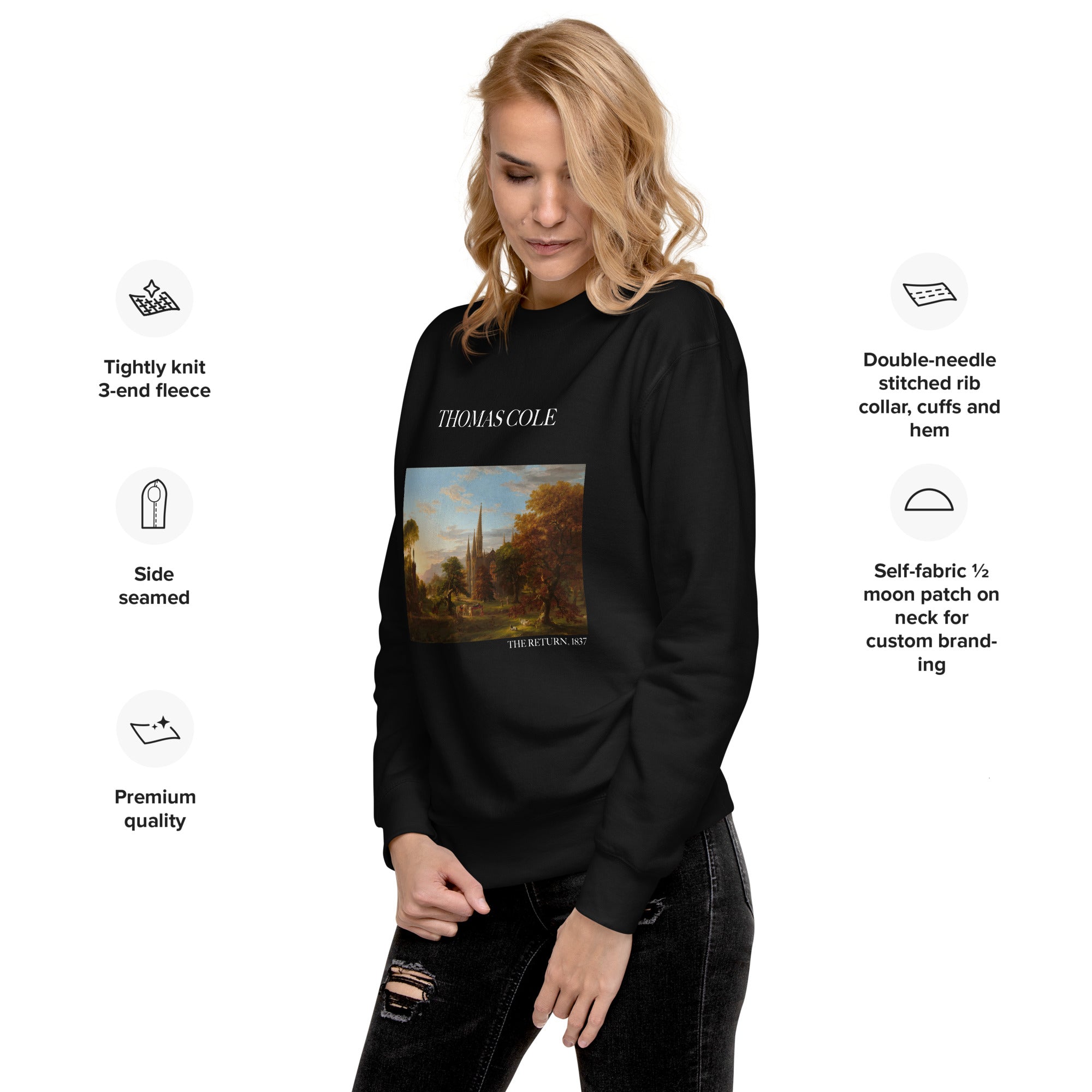 Thomas Cole - Sweatshirt mit berühmtem Gemälde „The Return“ | Premium-Unisex-Sweatshirt