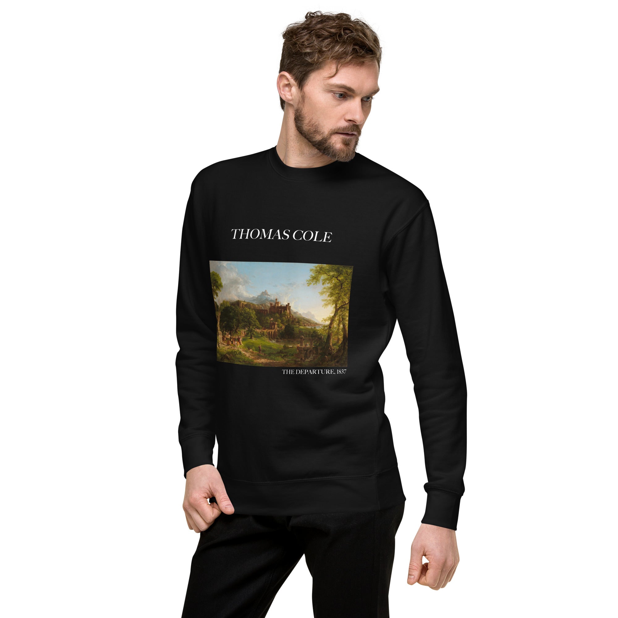 Sweatshirt mit berühmtem Gemälde „The Departure“ von Thomas Cole | Premium-Unisex-Sweatshirt