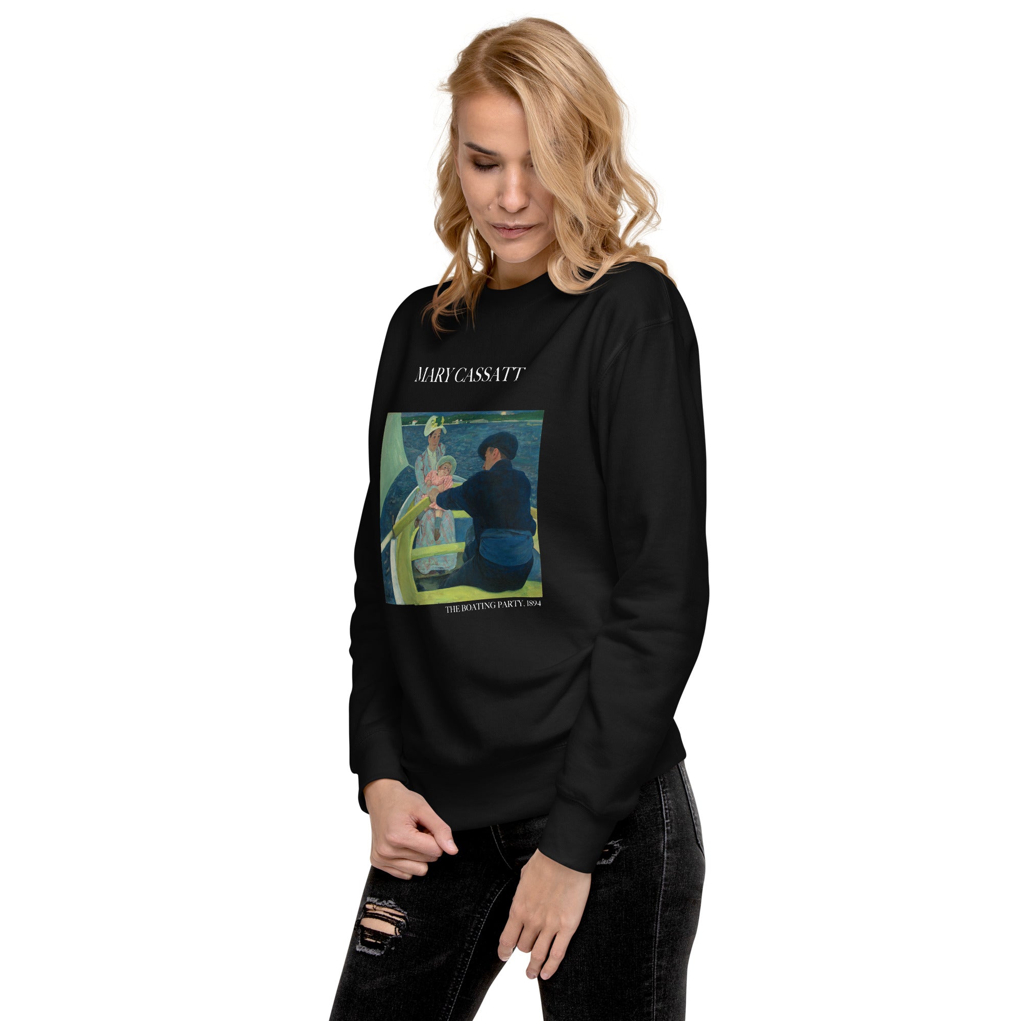 Sweatshirt mit berühmtem Gemälde „The Boating Party“ von Mary Cassatt | Premium-Sweatshirt für Unisex