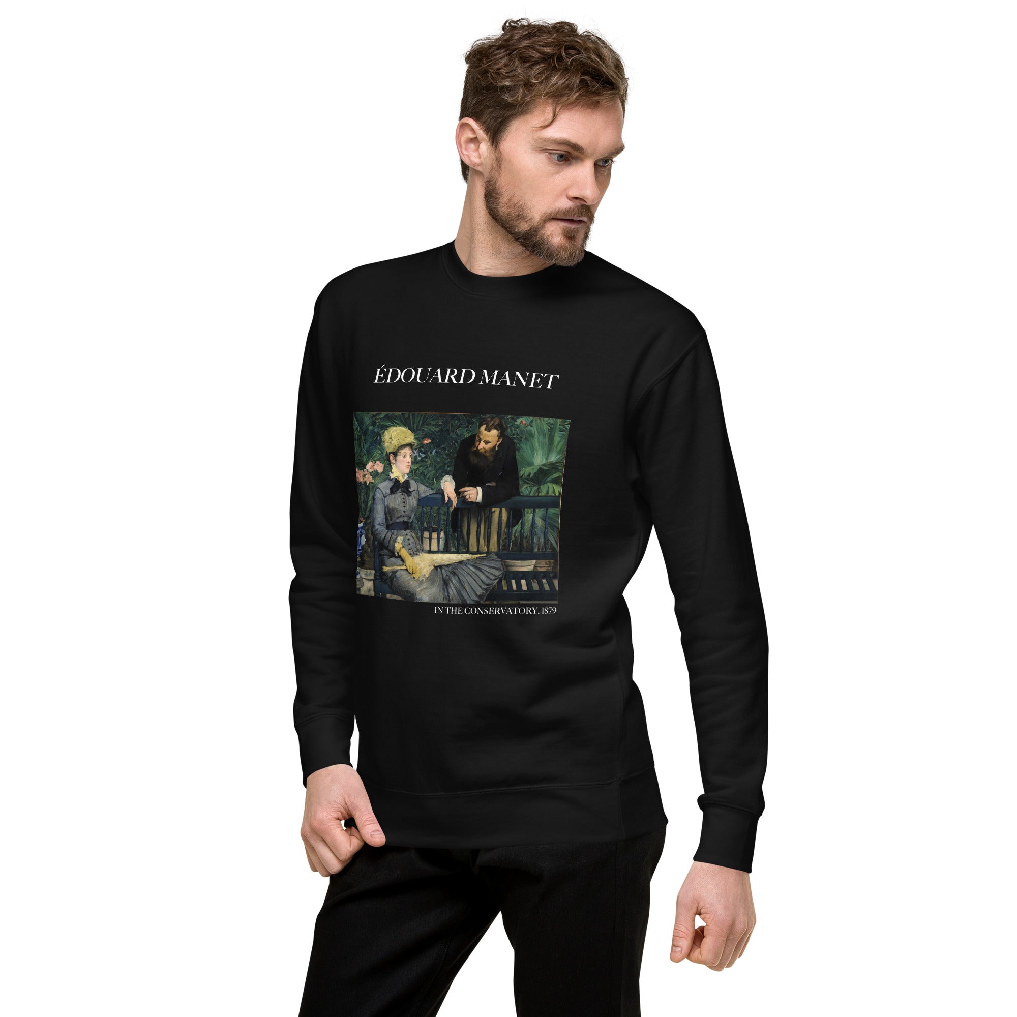 Sweatshirt mit berühmtem Gemälde „Im Wintergarten“ von Édouard Manet, Premium-Unisex-Sweatshirt