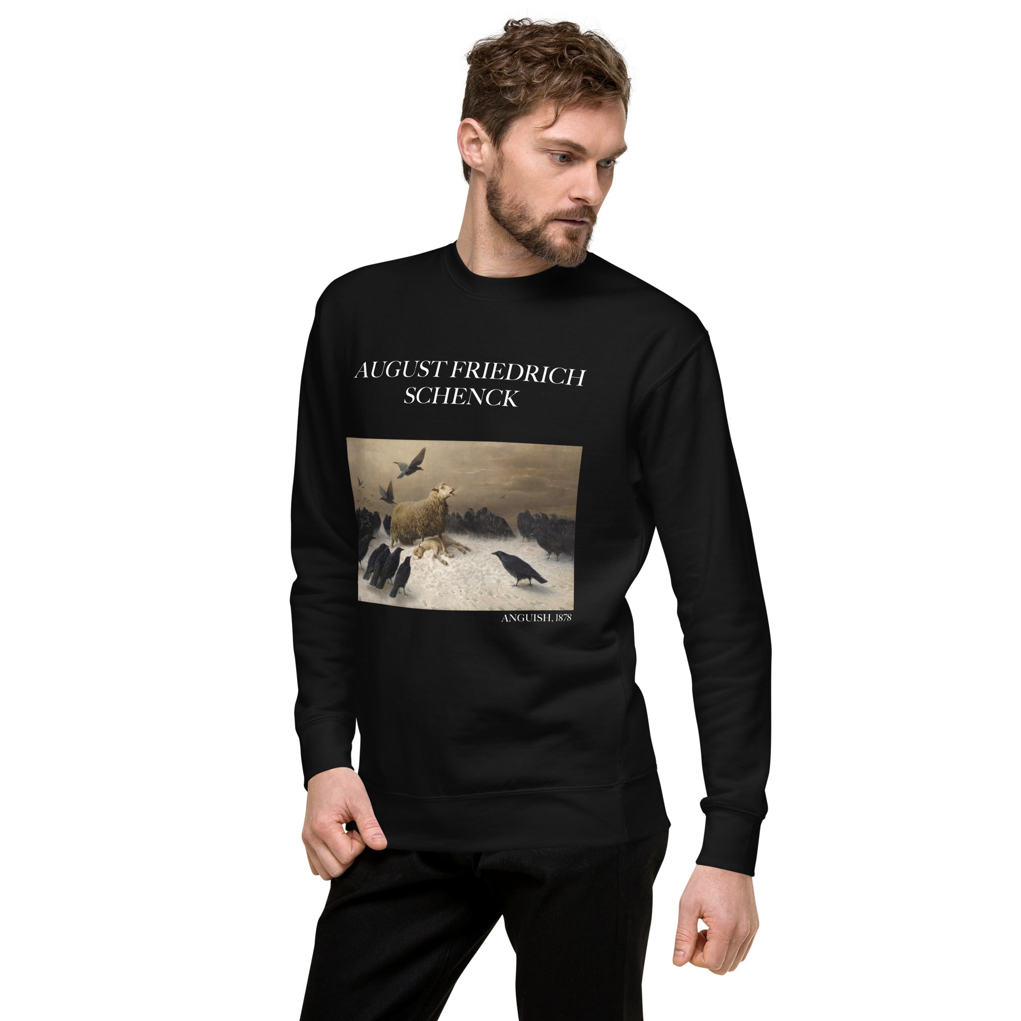 August Friedrich Schenck 'Angst' Berühmtes Gemälde Sweatshirt | Unisex Premium Sweatshirt