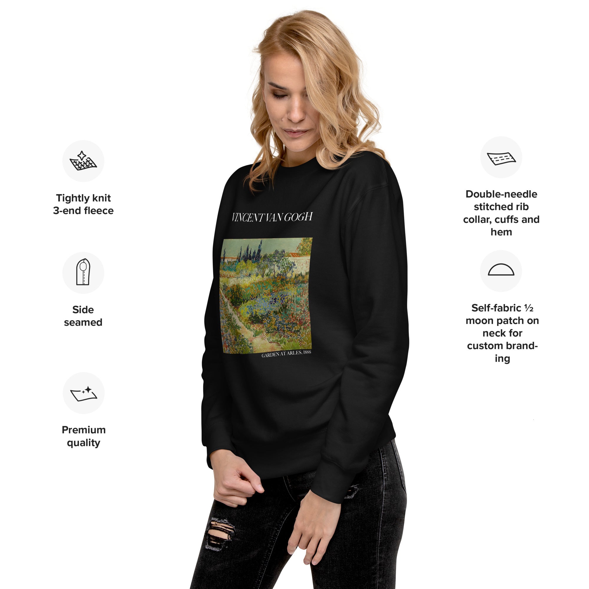 Sweatshirt mit berühmtem Gemälde „Garten in Arles“ von Vincent van Gogh | Premium-Sweatshirt für Unisex