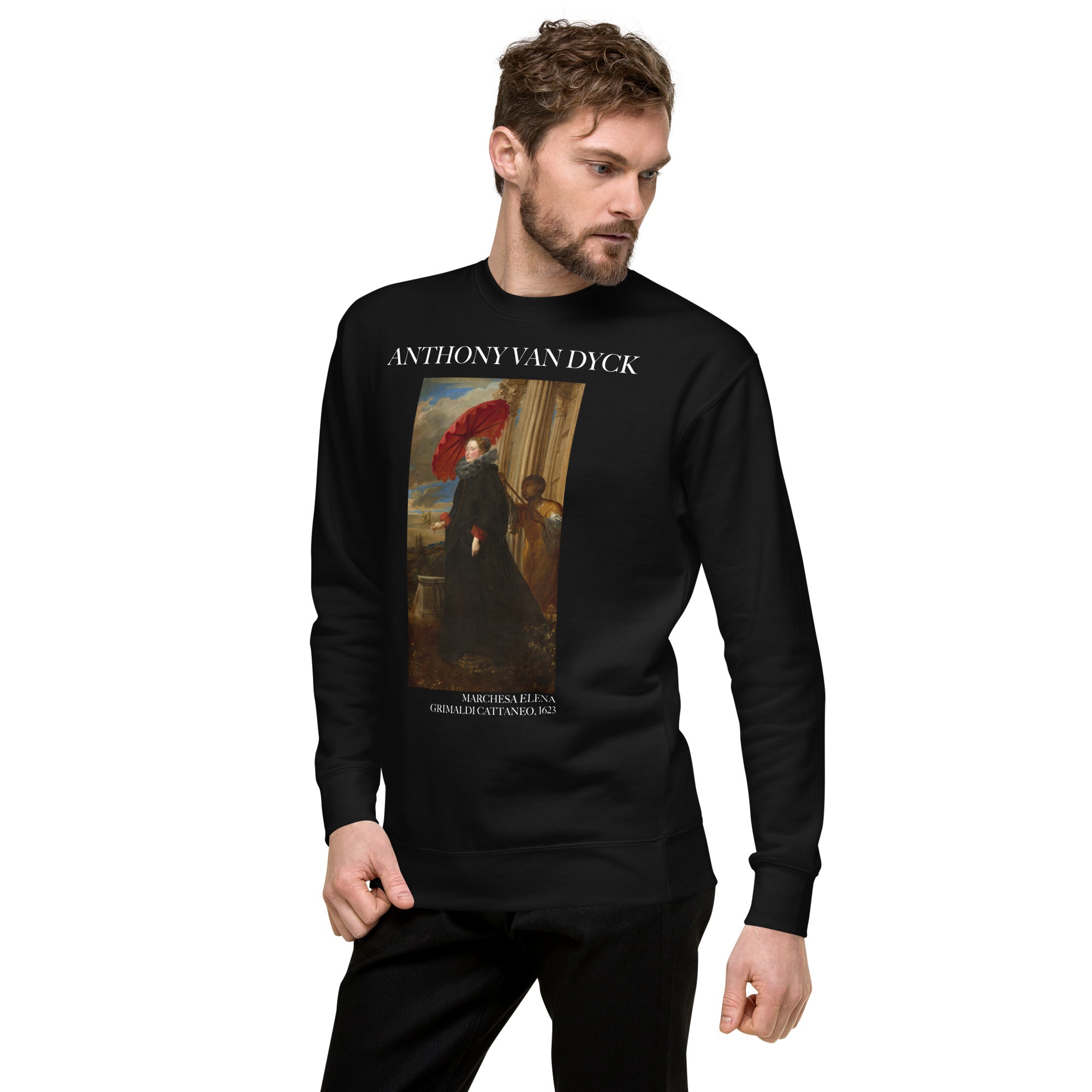 Sweatshirt mit berühmtem Gemälde „Marchesa Elena Grimaldi Cattaneo“ von Sir Anthony van Dyck | Premium-Unisex-Sweatshirt