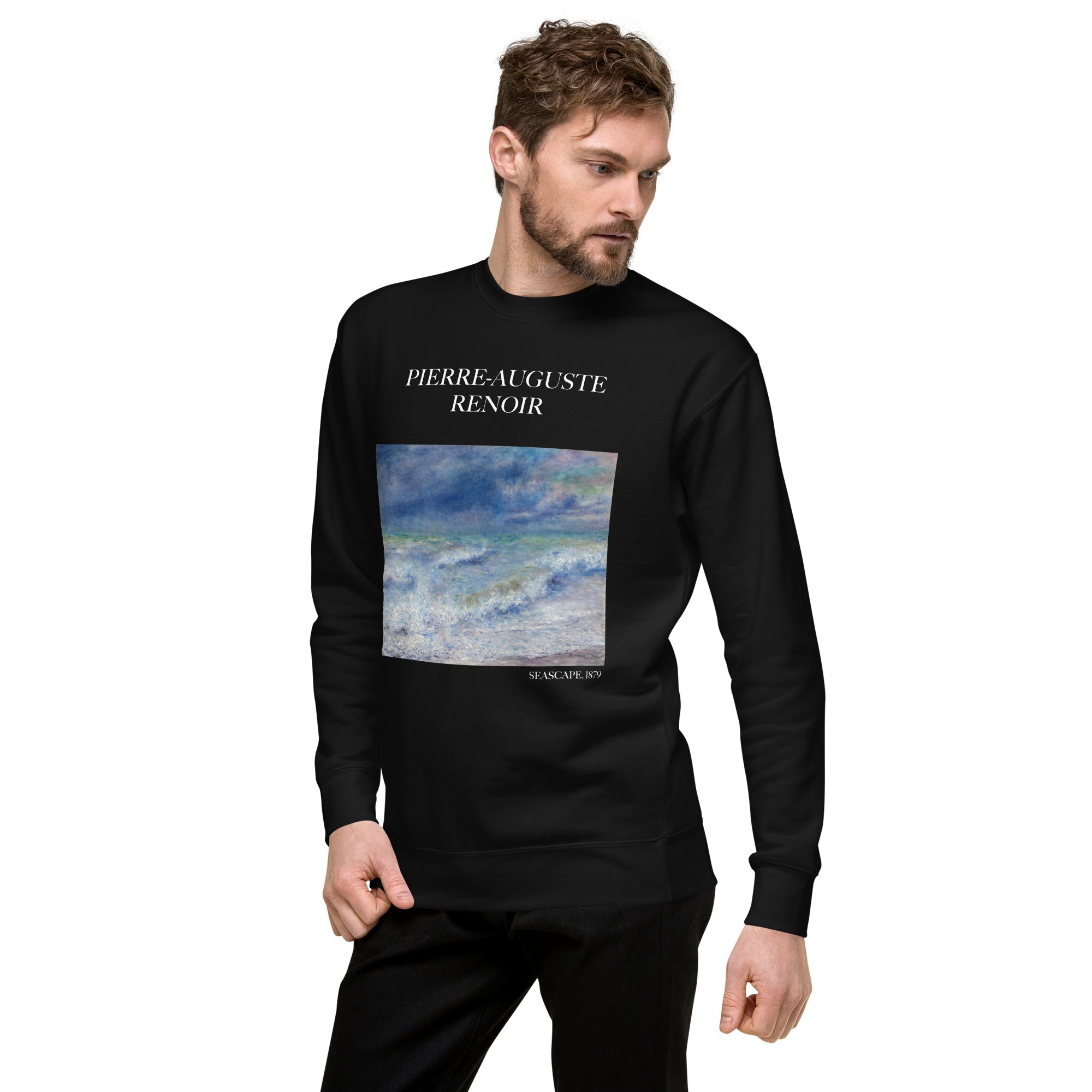 Sweatshirt mit berühmtem Gemälde „Meereslandschaft“ von Pierre-Auguste Renoir, Unisex-Premium-Sweatshirt