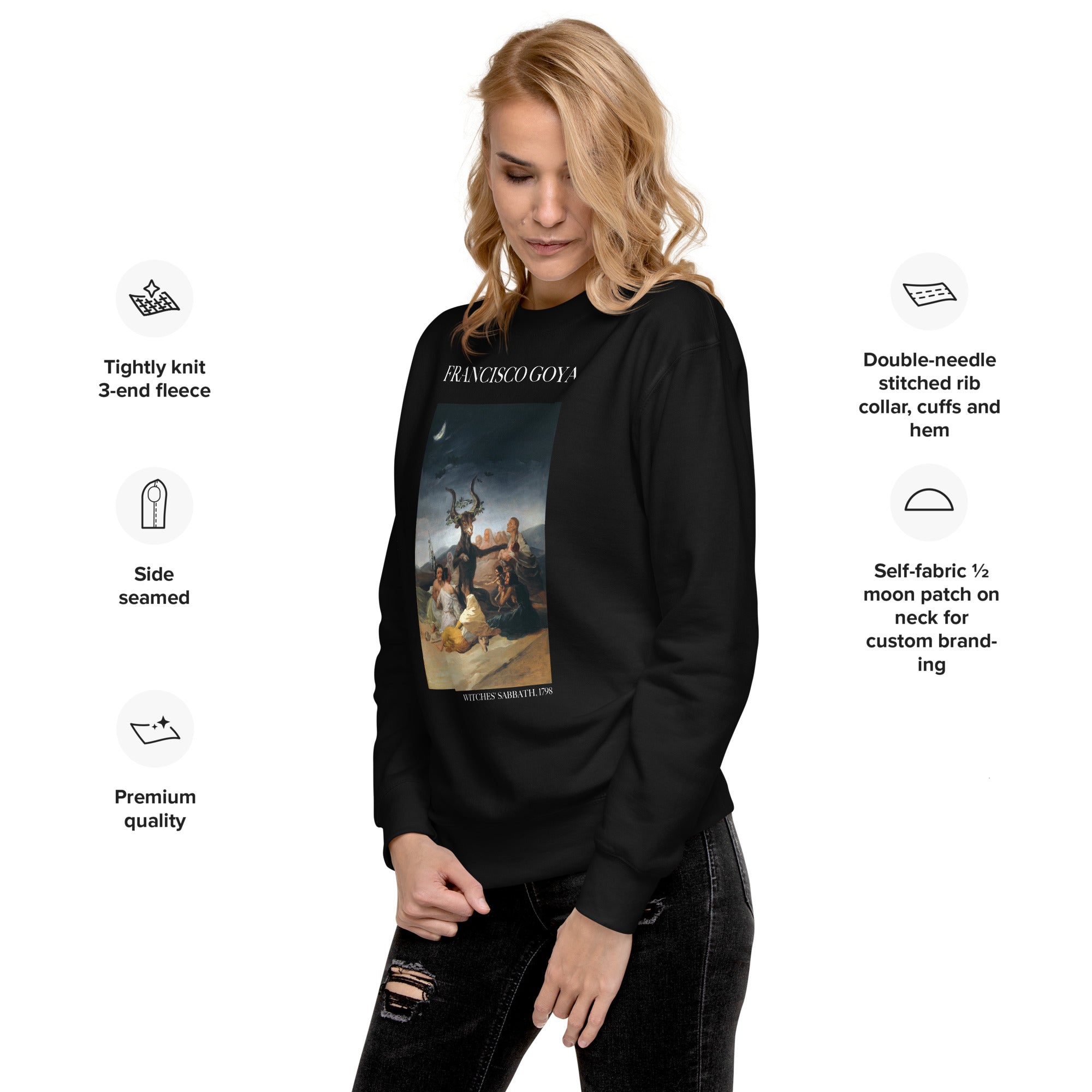 Francisco Goya 'Hexensabbat' Berühmtes Gemälde Sweatshirt | Unisex Premium Sweatshirt