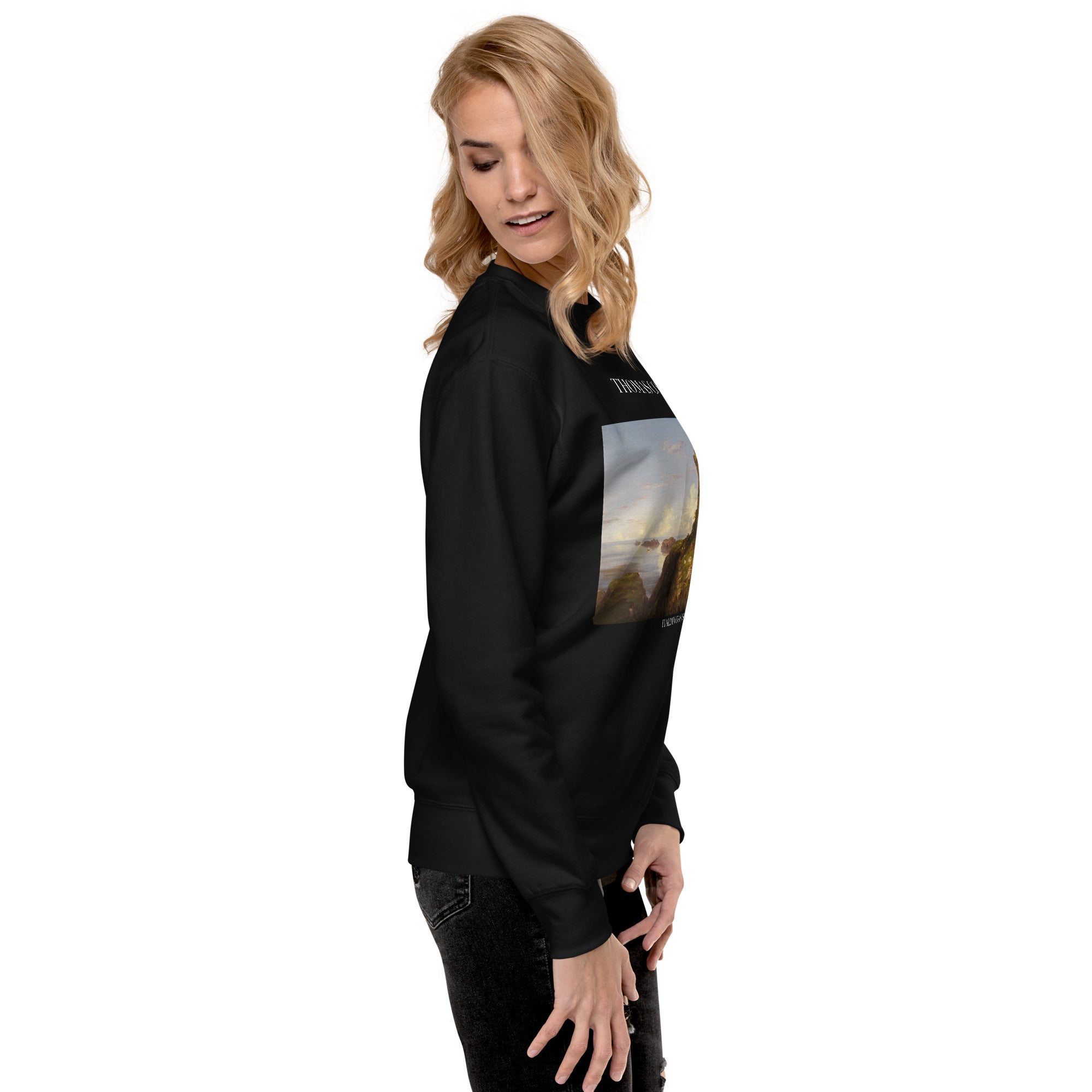 Thomas Cole – Kurzes Sweatshirt „Italienische Küstenszene“ – berühmtes Gemälde – Premium-Kunst-Kurzpullover