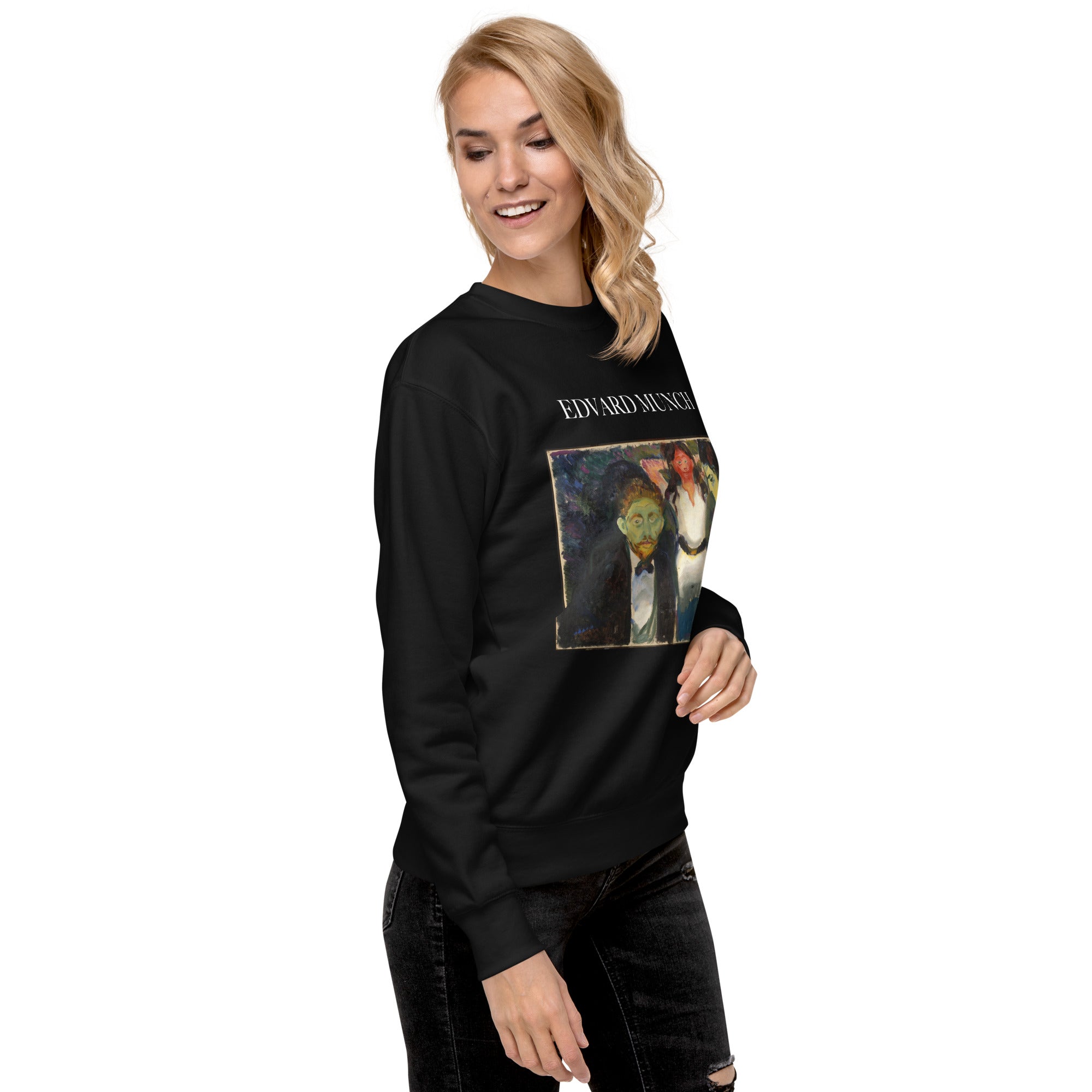 Sweatshirt mit berühmtem Gemälde „Eifersucht“ von Edvard Munch, Premium-Unisex-Sweatshirt