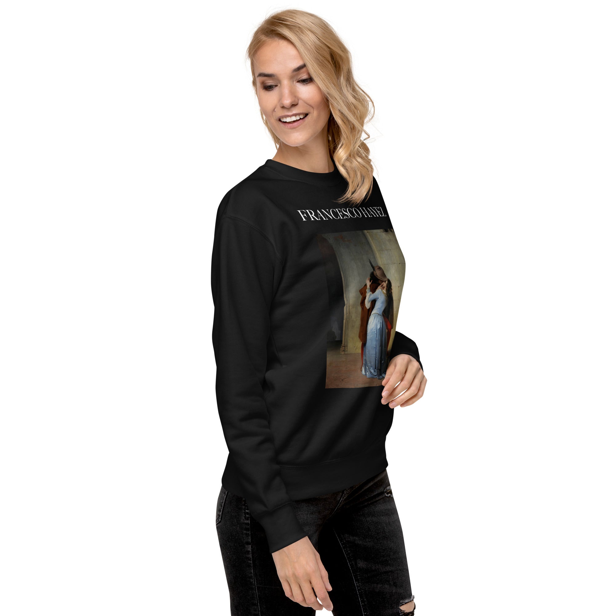 Sweatshirt mit berühmtem Gemälde „Der Kuss“ von Francesco Hayez | Premium-Sweatshirt für Unisex