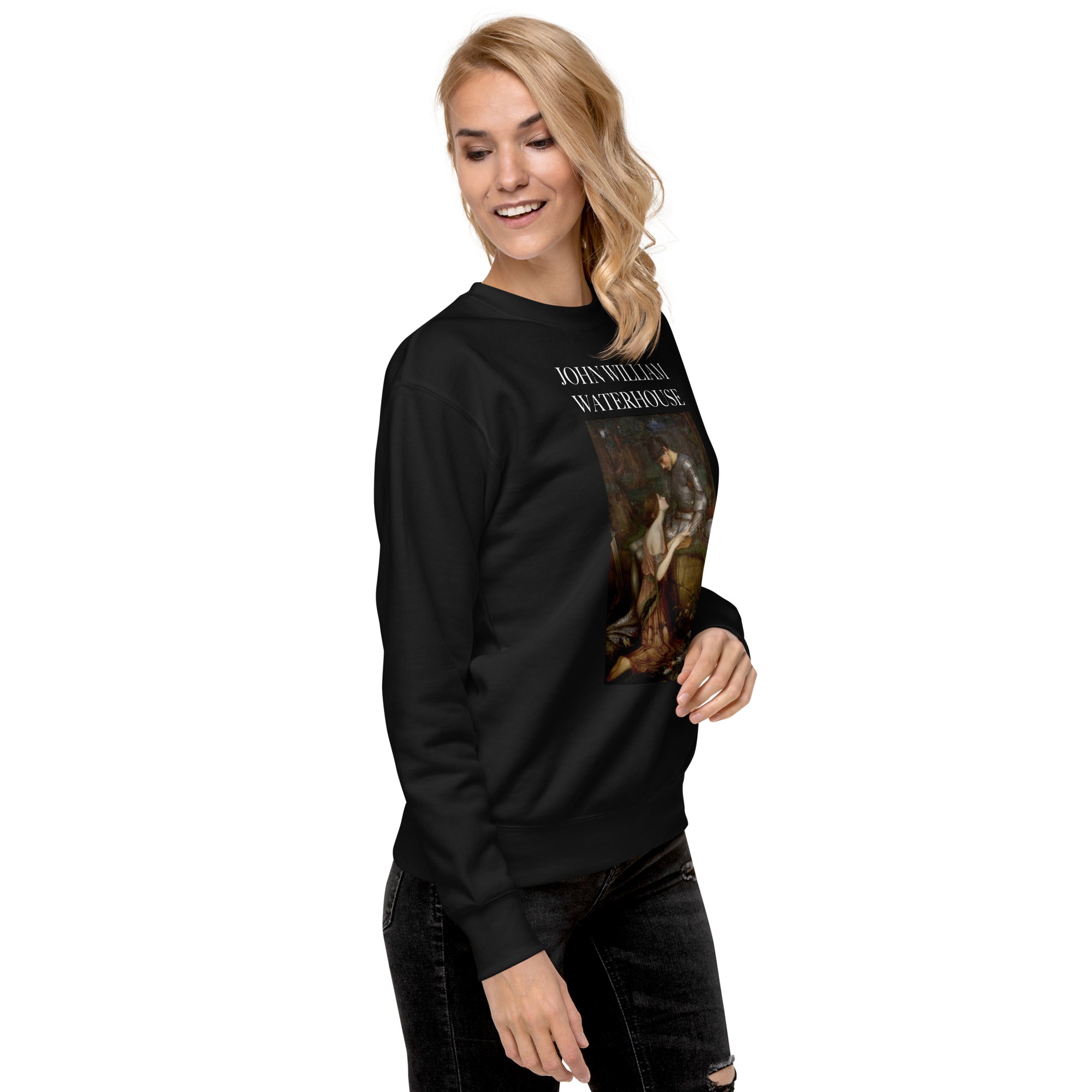 Sweatshirt mit berühmtem Gemälde „Lamia“ von John William Waterhouse, Premium-Unisex-Sweatshirt