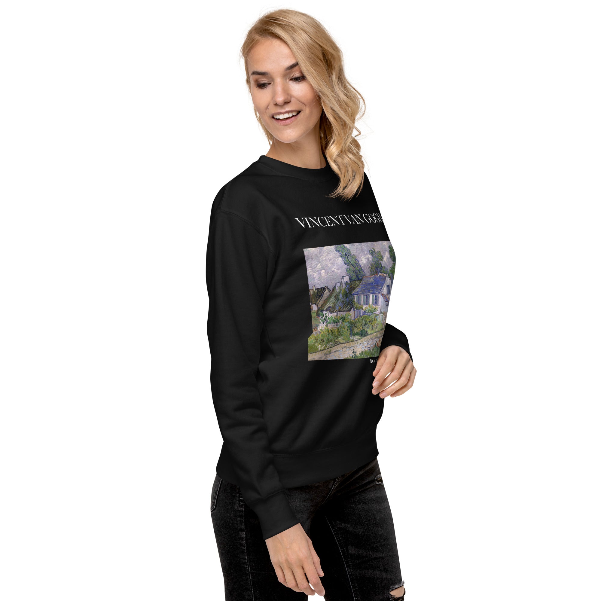 Sweatshirt mit berühmtem Gemälde „Häuser bei Auvers“ von Vincent van Gogh | Premium-Sweatshirt für Unisex