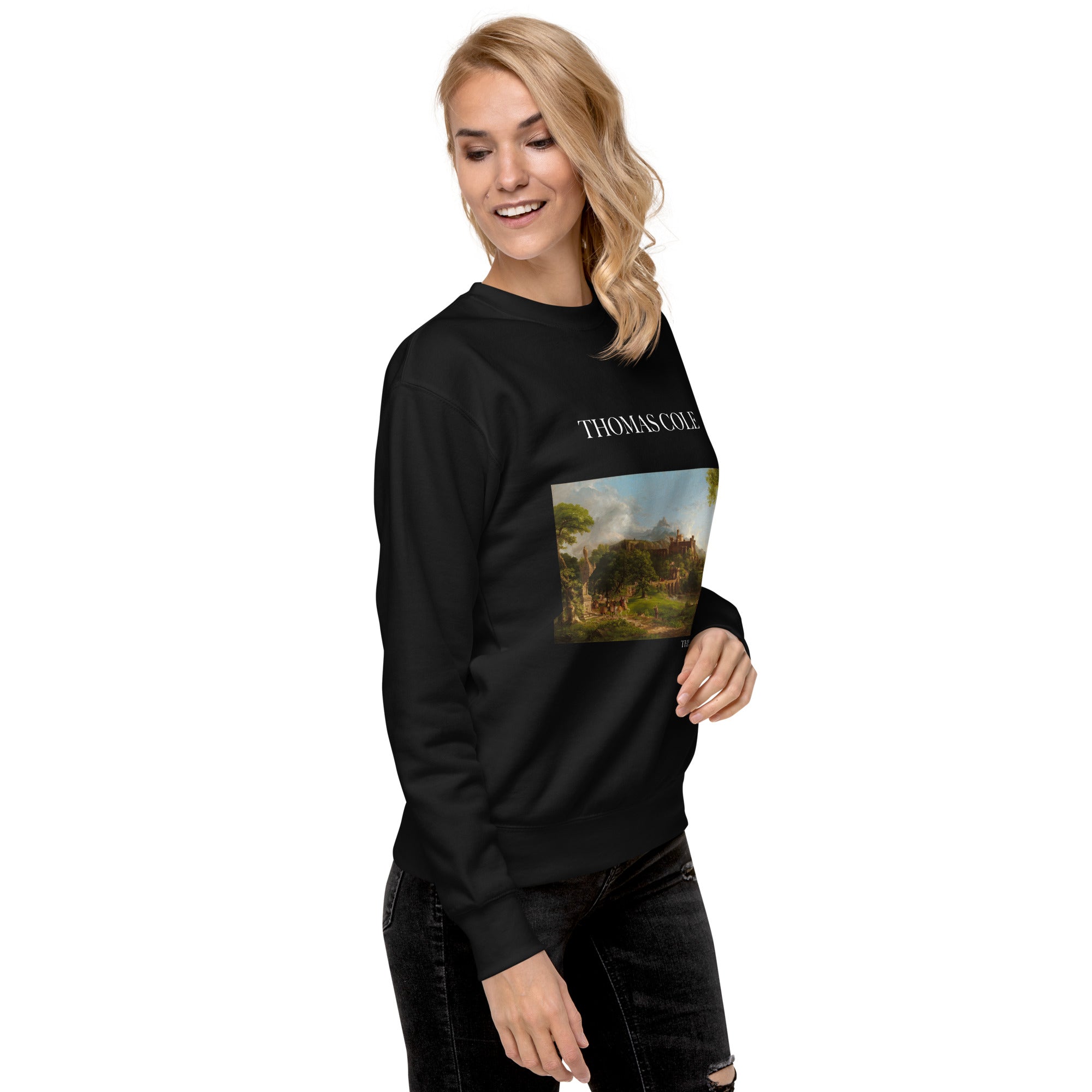 Sweatshirt mit berühmtem Gemälde „The Departure“ von Thomas Cole | Premium-Unisex-Sweatshirt