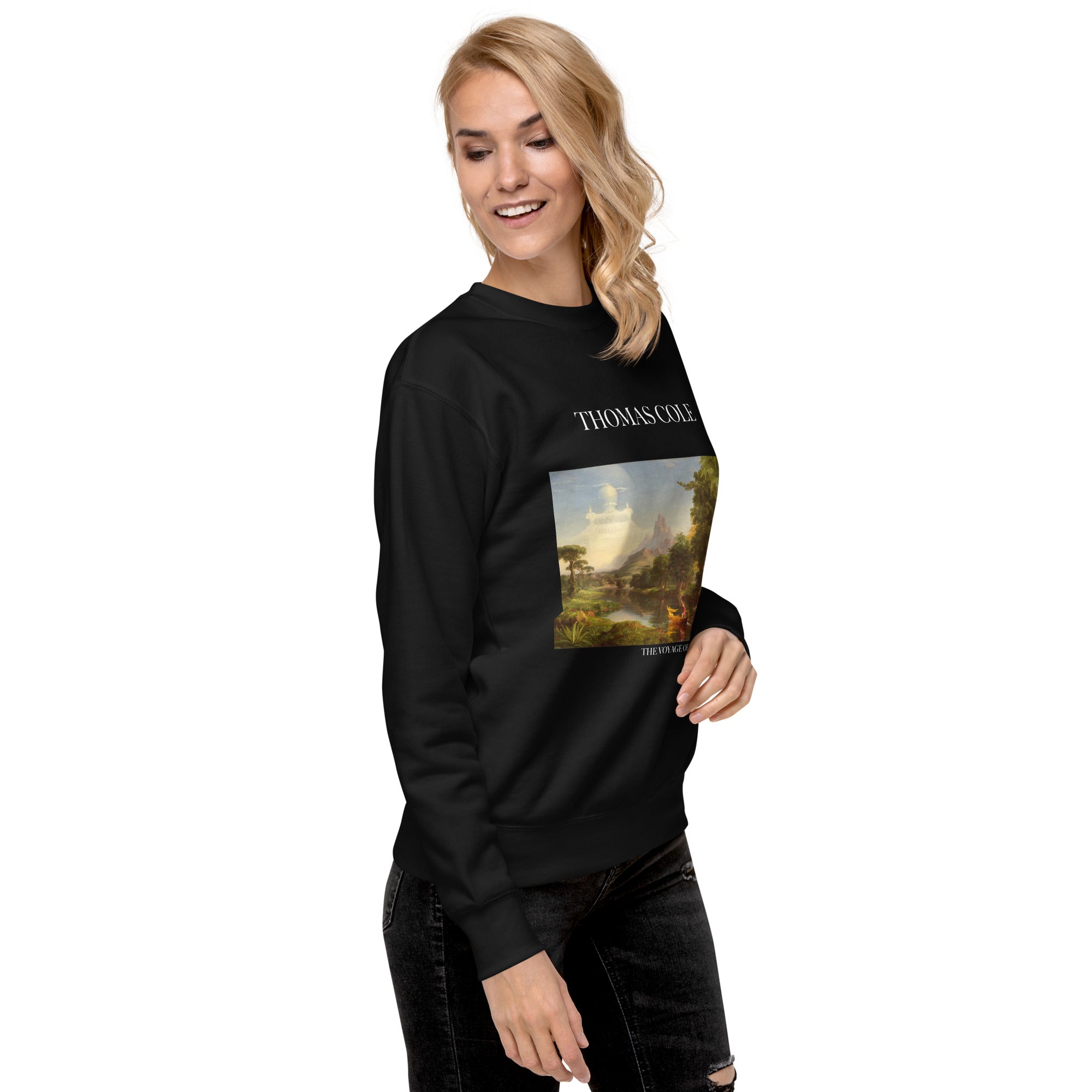 Sweatshirt mit berühmtem Gemälde „The Voyage of Life: Youth“ von Thomas Cole | Premium-Sweatshirt für Unisex