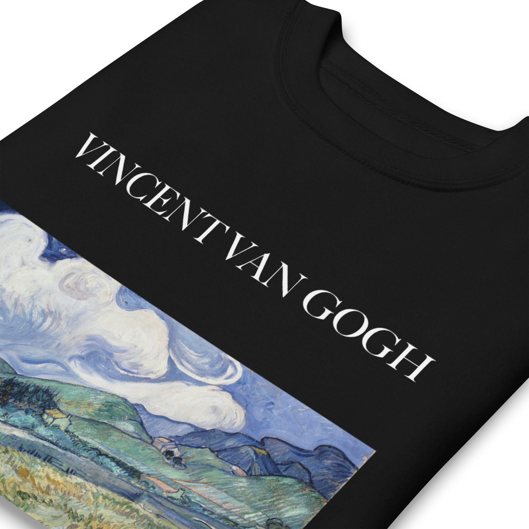 Vincent van Gogh 'Landscape from Saint-Rémy' Famous Painting Sweatshirt | Unisex Premium Sweatshirt