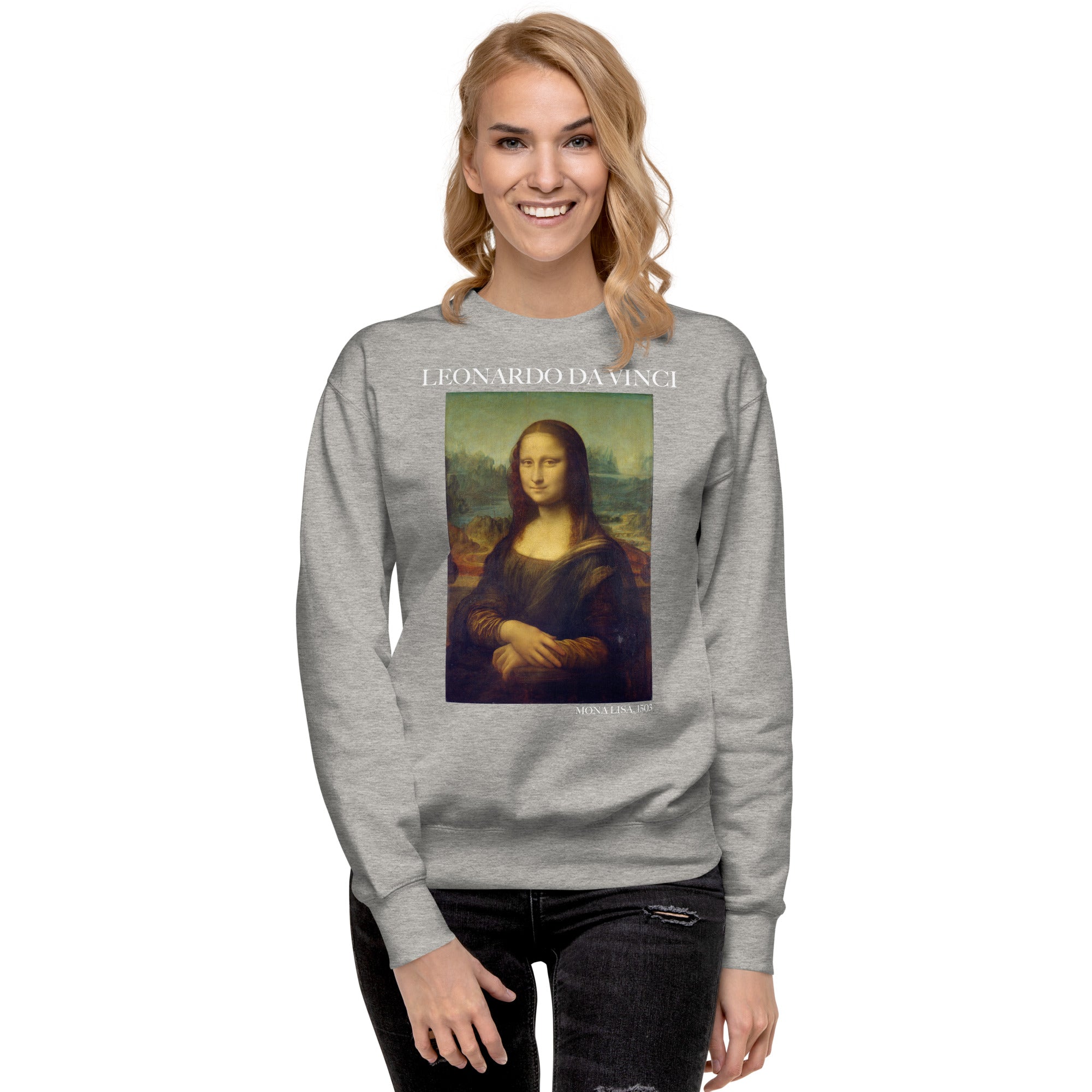 Leonardo da Vinci 'Mona Lisa' Famous Painting Sweatshirt | Unisex Premium Sweatshirt