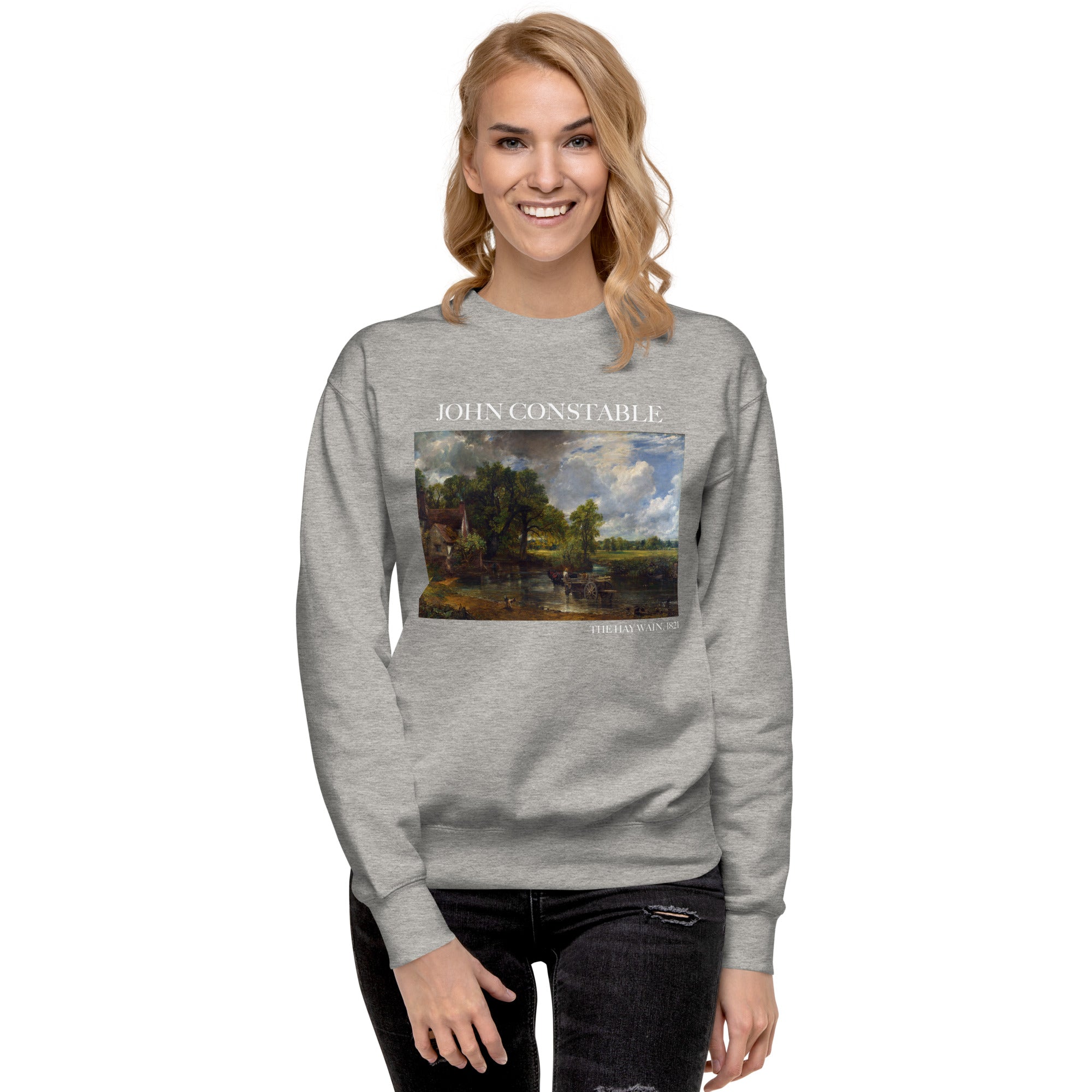 Sweatshirt mit berühmtem Gemälde „The Hay Wain“ von John Constable | Premium-Unisex-Sweatshirt