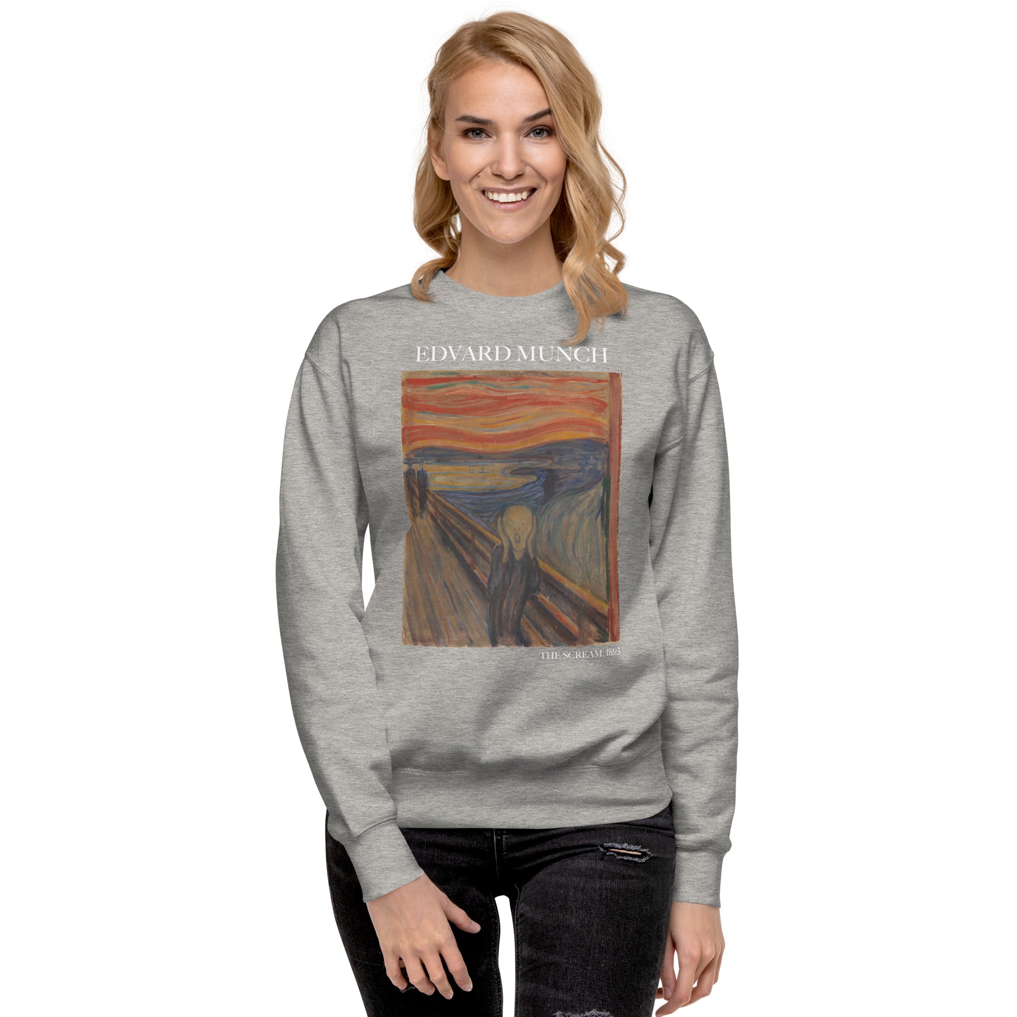 Sweatshirt mit berühmtem Gemälde „Der Schrei“ von Edvard Munch, Premium-Unisex-Sweatshirt