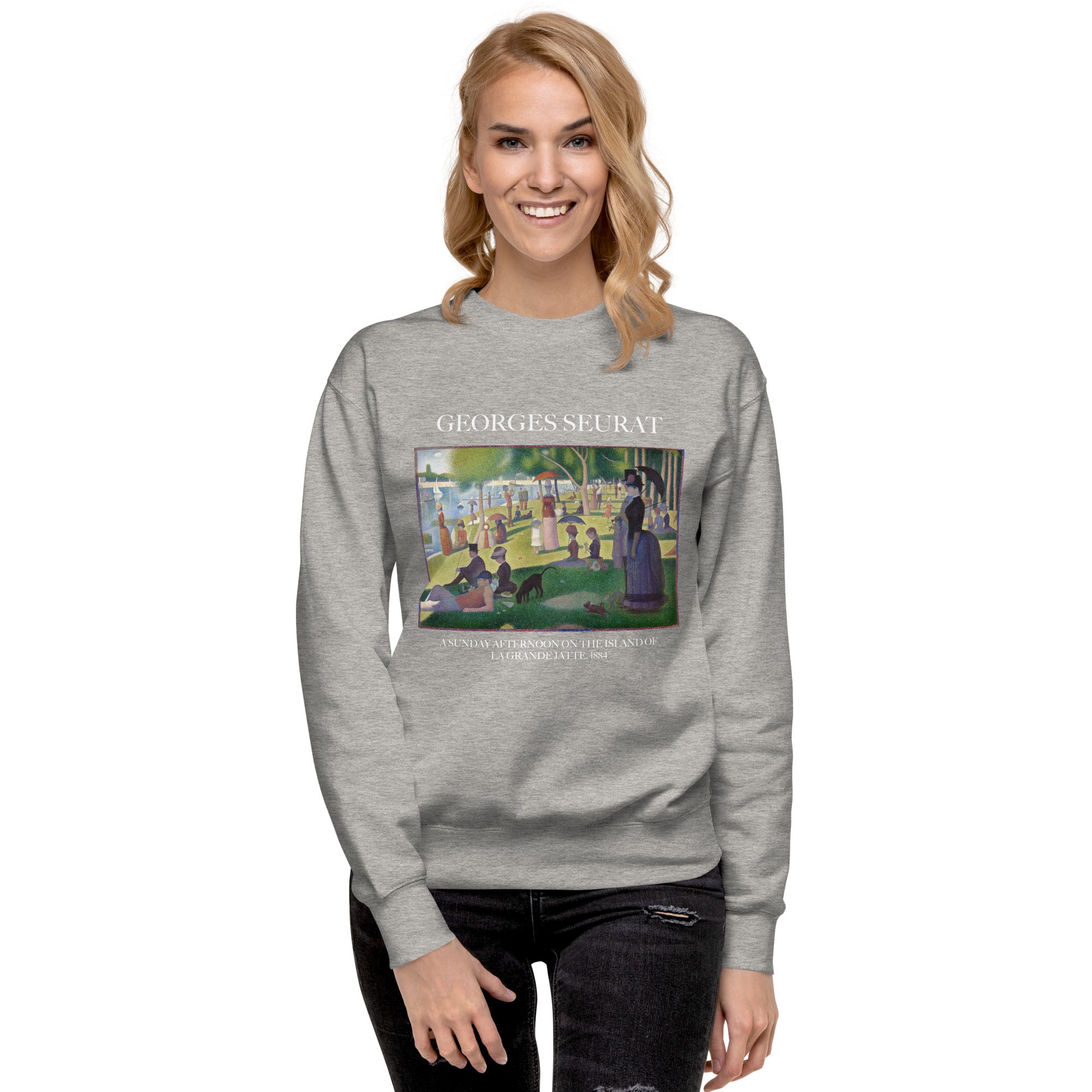 Georges Seurat 'A Sunday Afternoon on the Island of La Grande Jatte' Famous Painting Sweatshirt | Unisex Premium Sweatshirt