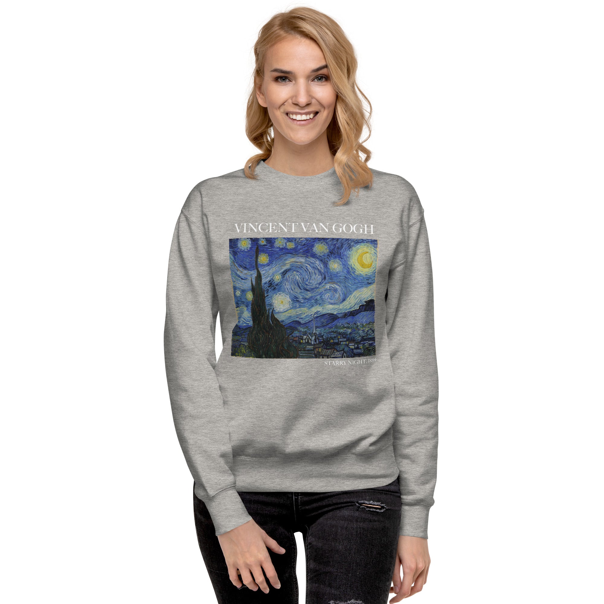 Vincent van Gogh 'Starry Night' Famous Painting Sweatshirt | Unisex Premium Sweatshirt