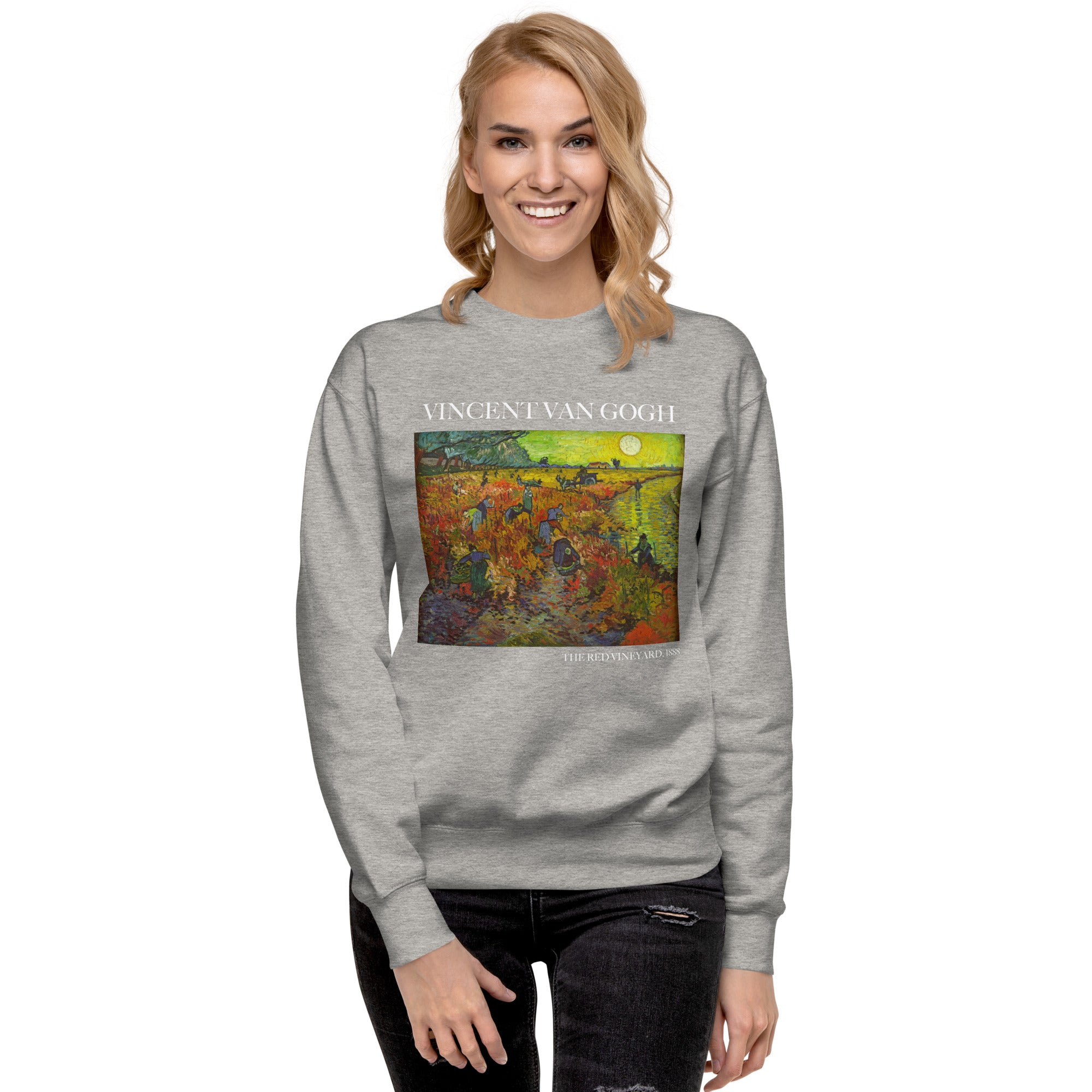 Vincent van Gogh 'The Red Vineyard' Famous Painting Sweatshirt | Unisex Premium Sweatshirt