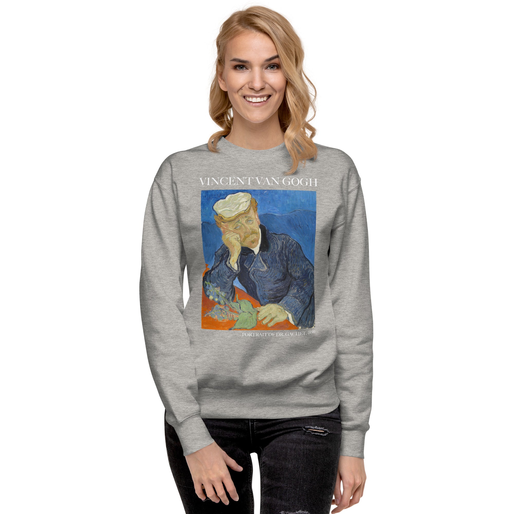 Vincent van Gogh 'Portrait of Dr. Gachet' Famous Painting Sweatshirt | Unisex Premium Sweatshirt