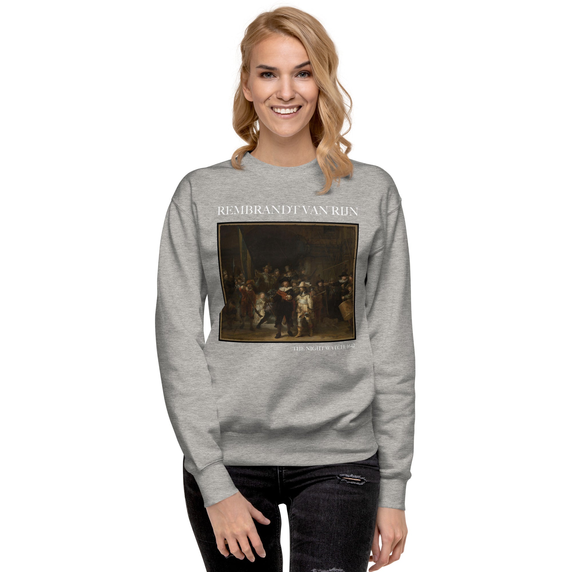Rembrandt van Rijn 'The Night Watch' Famous Painting Sweatshirt | Unisex Premium Sweatshirt