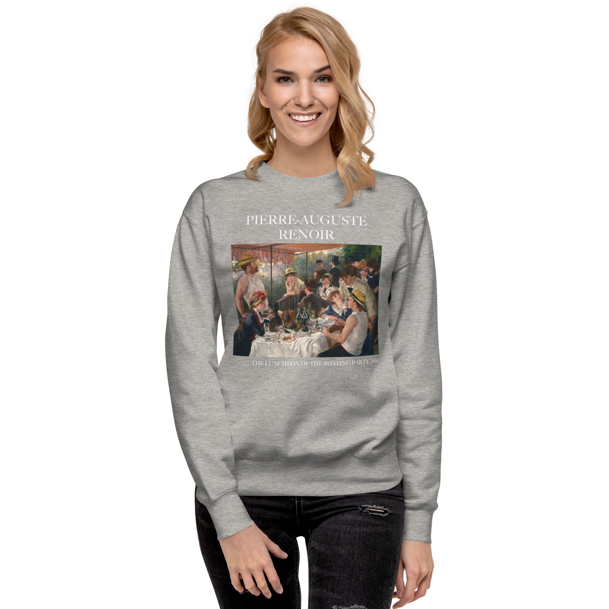 Pierre-Auguste Renoir 'The Luncheon of the Boating Party' Famous Painting Sweatshirt | Unisex Premium Sweatshirt