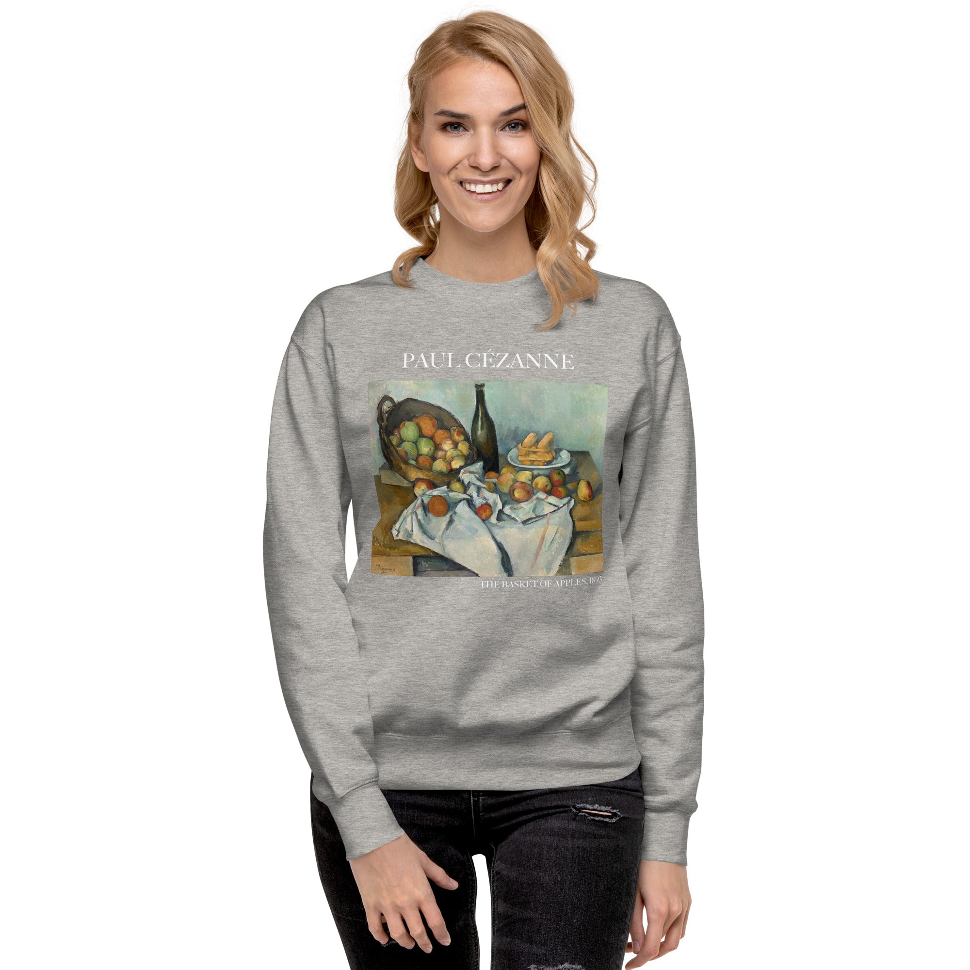 Sweatshirt mit berühmtem Gemälde „Der Apfelkorb“ von Paul Cézanne, Unisex-Premium-Sweatshirt