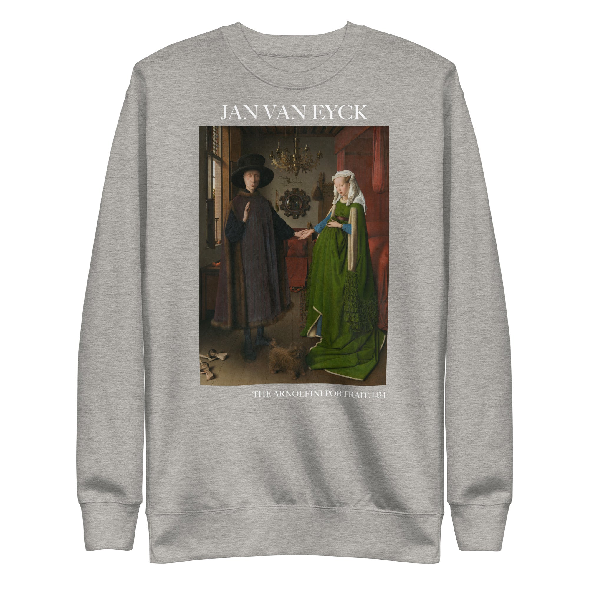 Jan van Eyck 'The Arnolfini Portrait' Famous Painting Sweatshirt | Unisex Premium Sweatshirt