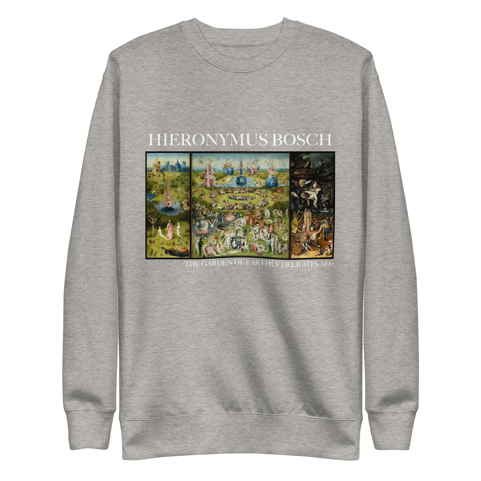 Sweatshirt mit berühmtem Gemälde „Der Garten der Lüste“ von Hieronymus Bosch | Premium-Sweatshirt für Unisex