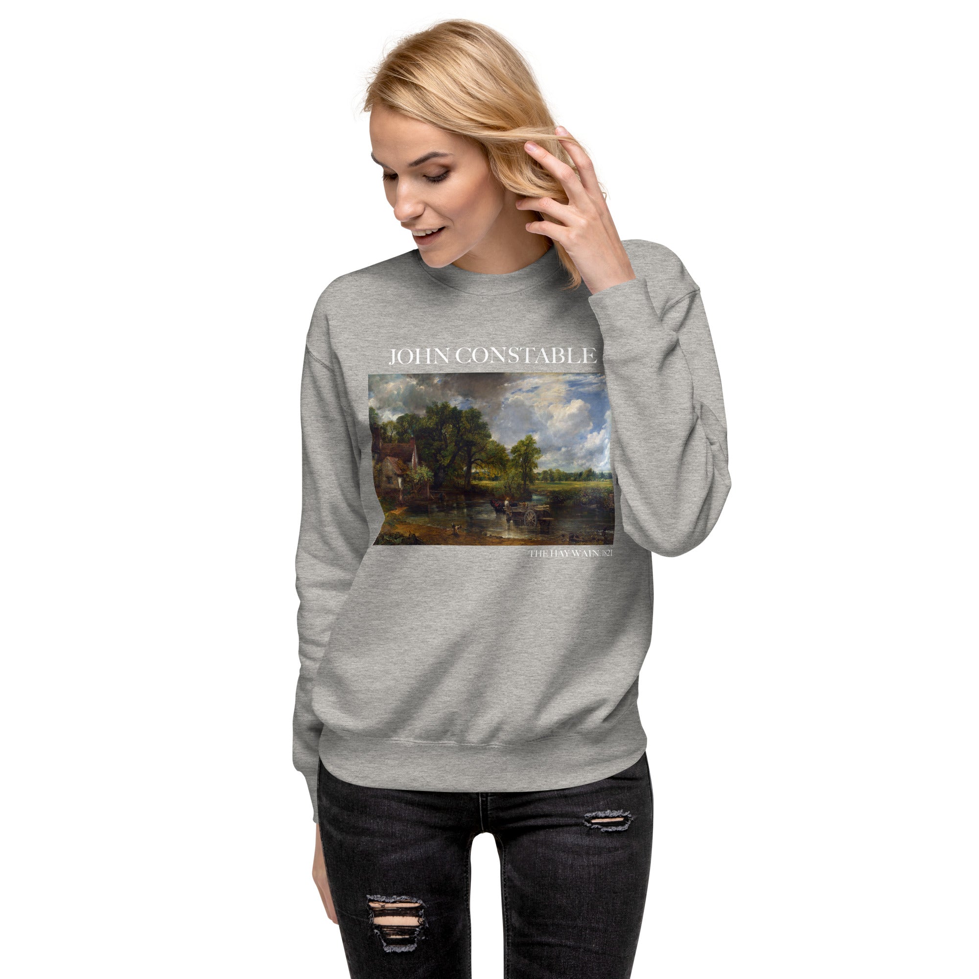 Sweatshirt mit berühmtem Gemälde „The Hay Wain“ von John Constable | Premium-Unisex-Sweatshirt