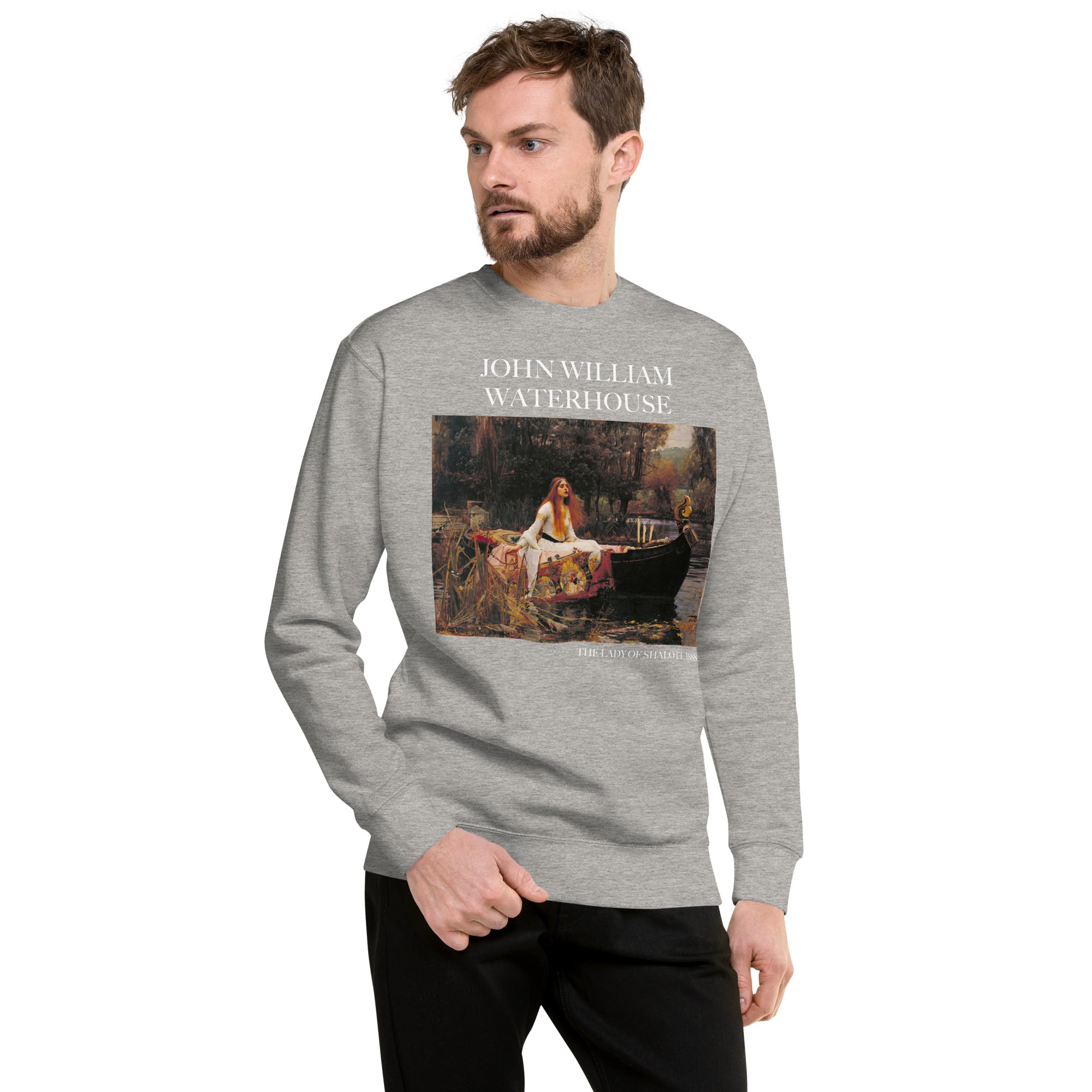 John William Waterhouse 'The Lady of Shalott' Famous Painting Sweatshirt | Unisex Premium Sweatshirt