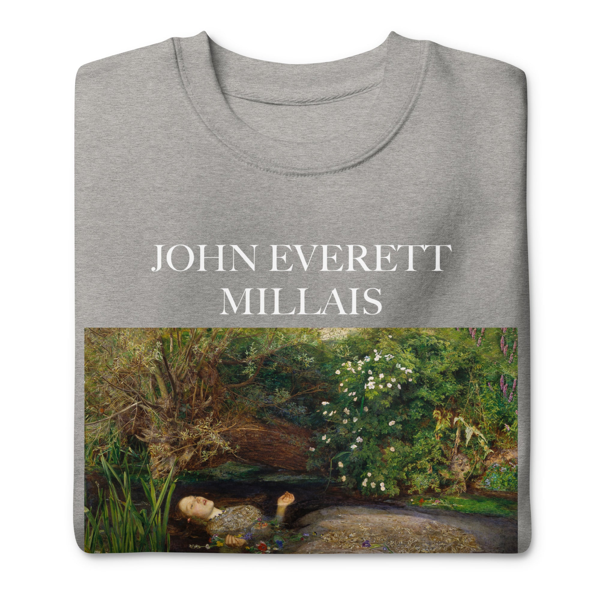 John Everett Millais 'Ophelia' Famous Painting Sweatshirt | Unisex Premium Sweatshirt