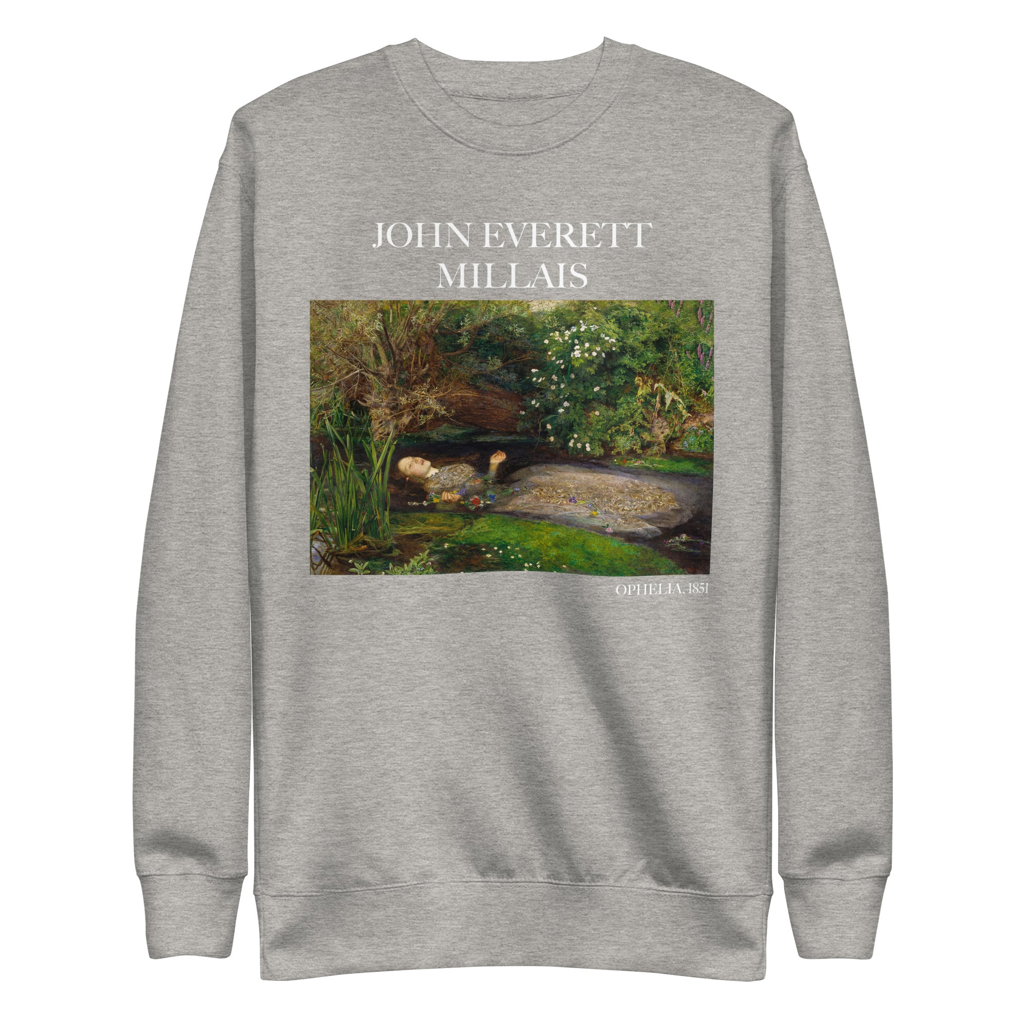 John Everett Millais 'Ophelia' Famous Painting Sweatshirt | Unisex Premium Sweatshirt