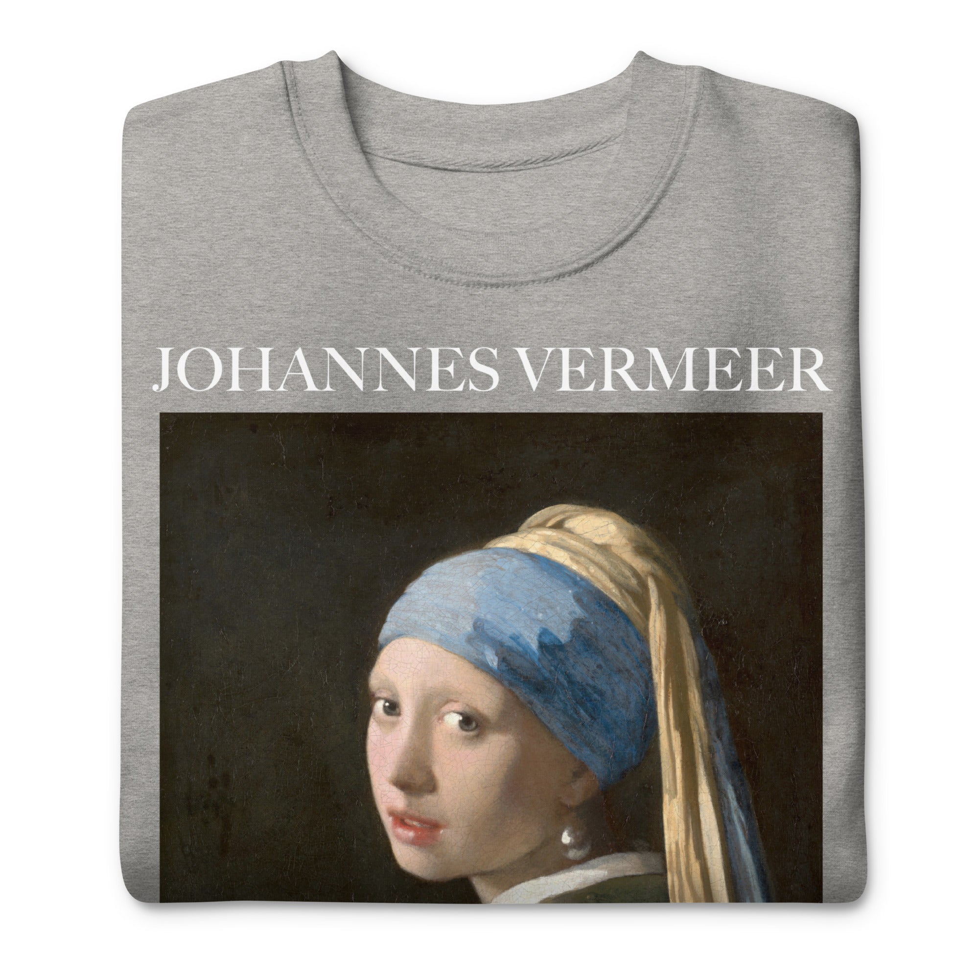 Johannes Vermeer 'Girl with a Pearl Earring' Famous Painting Sweatshirt | Unisex Premium Sweatshirt