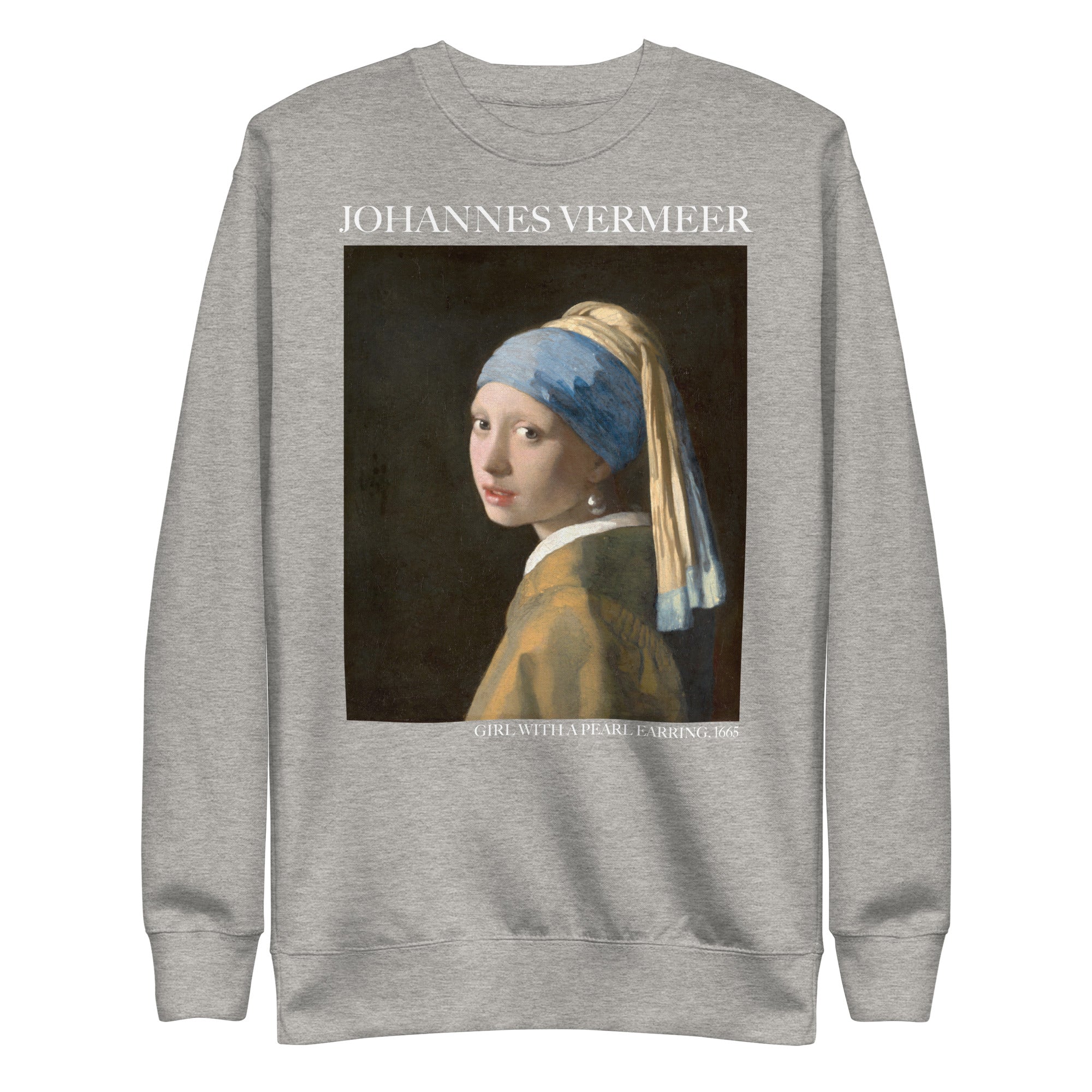 Johannes Vermeer 'Girl with a Pearl Earring' Famous Painting Sweatshirt | Unisex Premium Sweatshirt