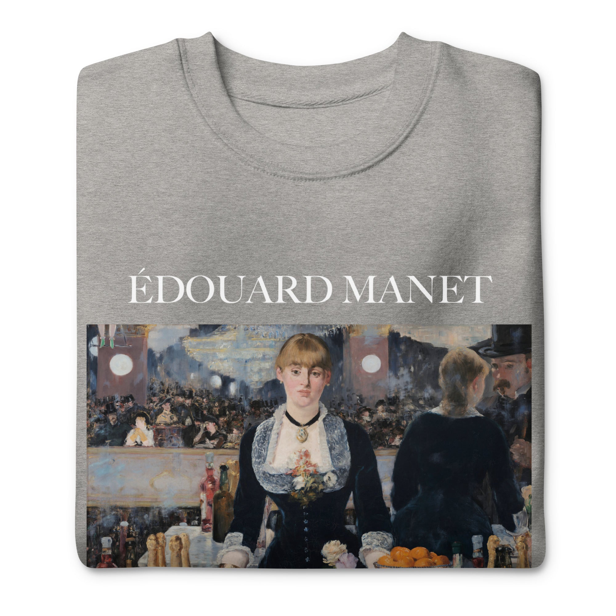 Sweatshirt mit berühmtem Gemälde „Eine Bar in den Folies-Bergère“ von Édouard Manet | Premium-Sweatshirt für Unisex