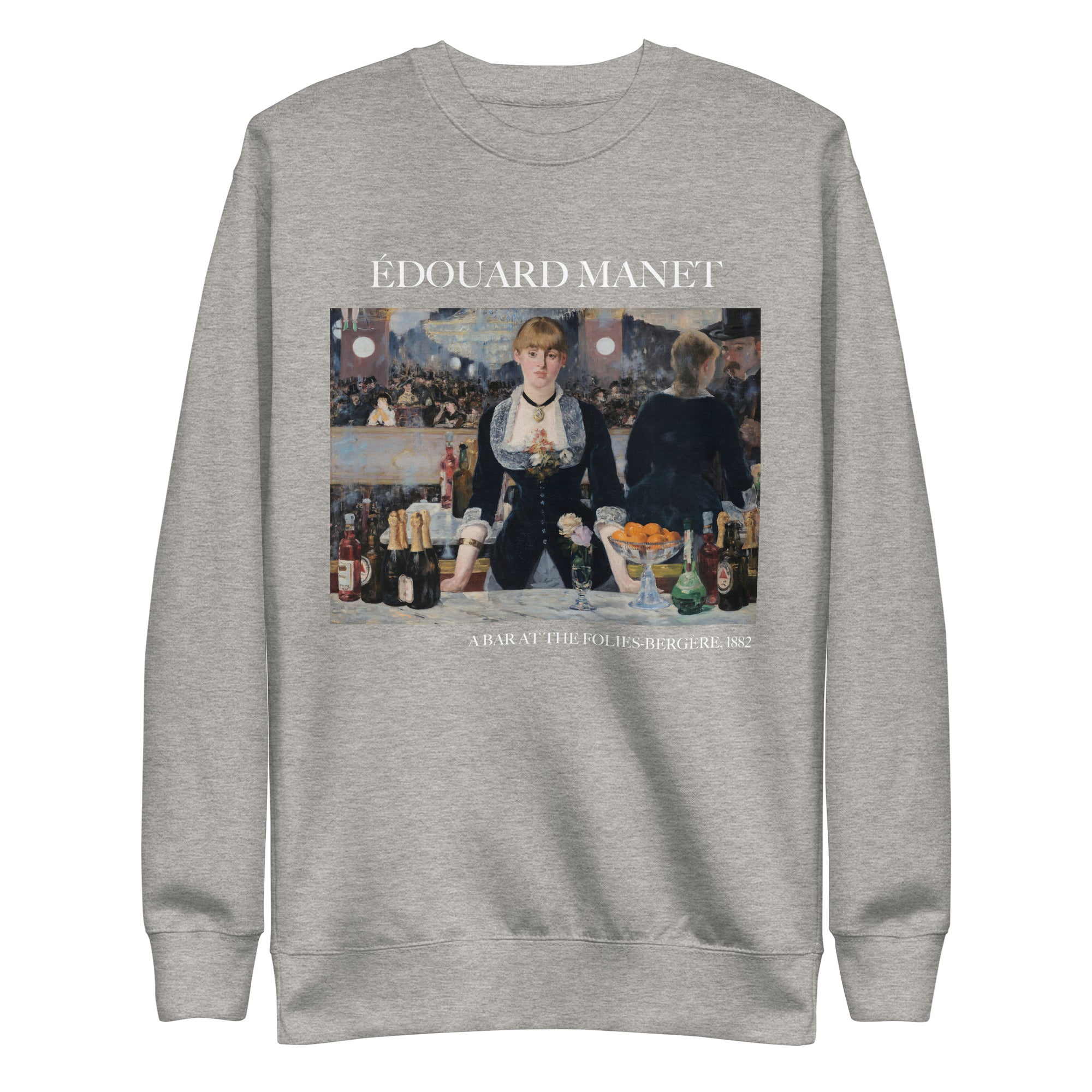 Édouard Manet 'A Bar at the Folies-Bergère' Famous Painting Sweatshirt | Unisex Premium Sweatshirt