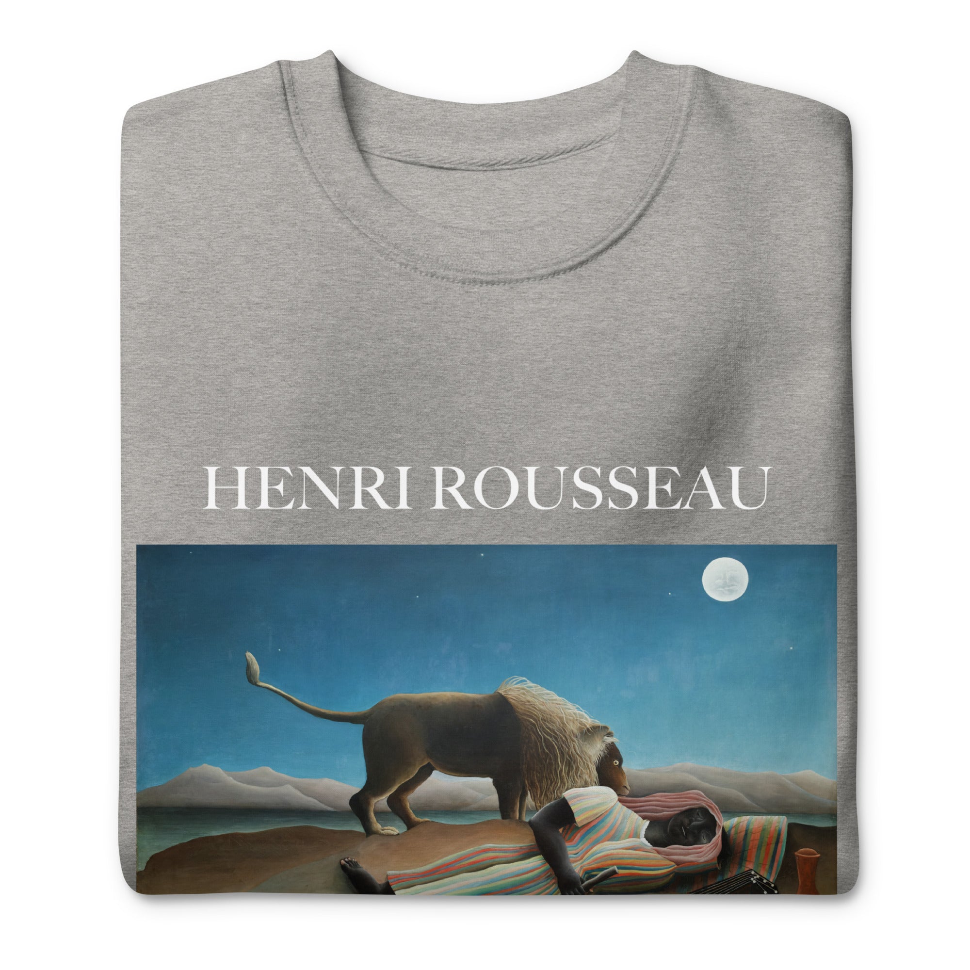 Henri Rousseau 'The Sleeping Gypsy' Famous Painting Sweatshirt | Unisex Premium Sweatshirt