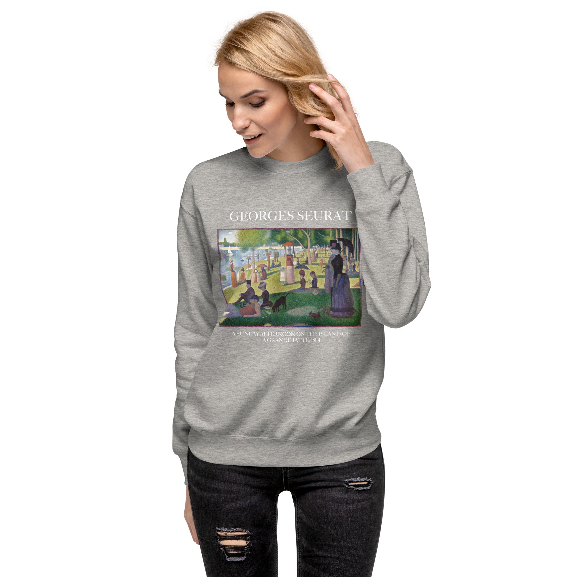 Georges Seurat 'A Sunday Afternoon on the Island of La Grande Jatte' Famous Painting Sweatshirt | Unisex Premium Sweatshirt