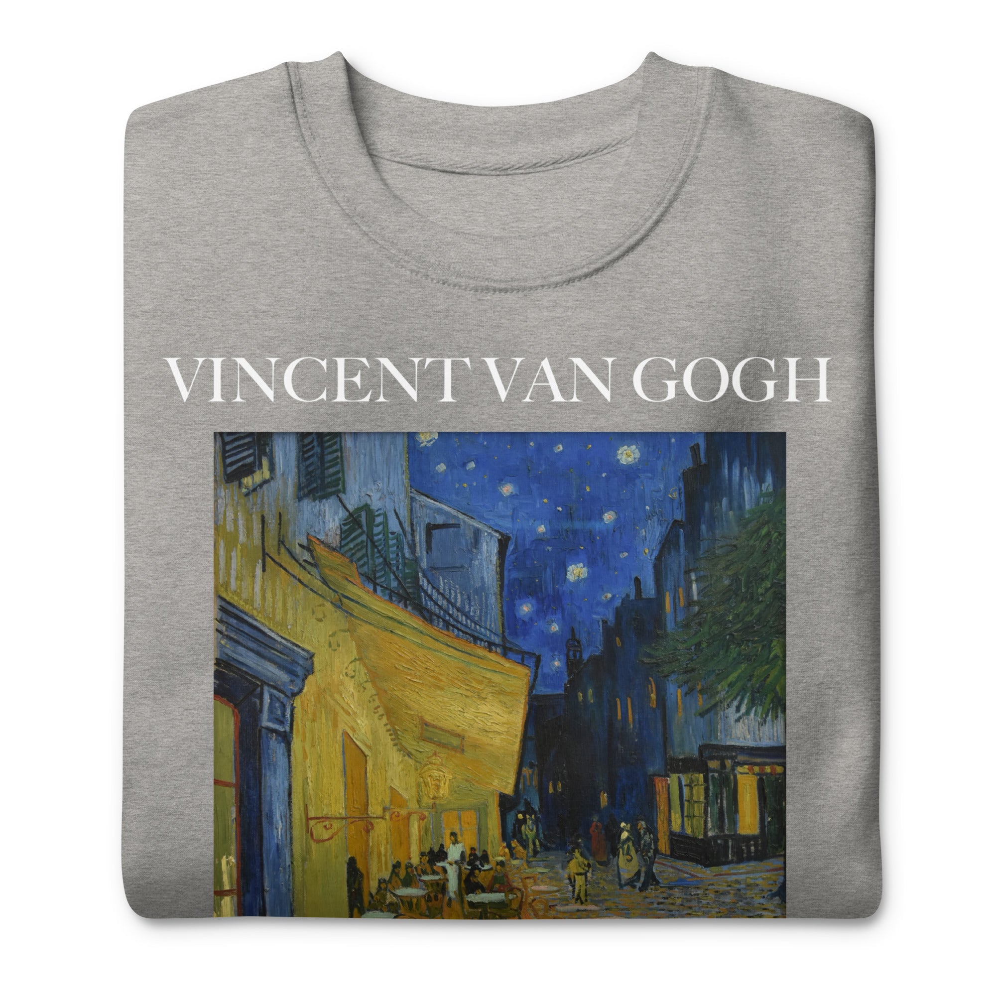 Vincent van Gogh 'Café Terrace at Night' Famous Painting Sweatshirt | Unisex Premium Sweatshirt