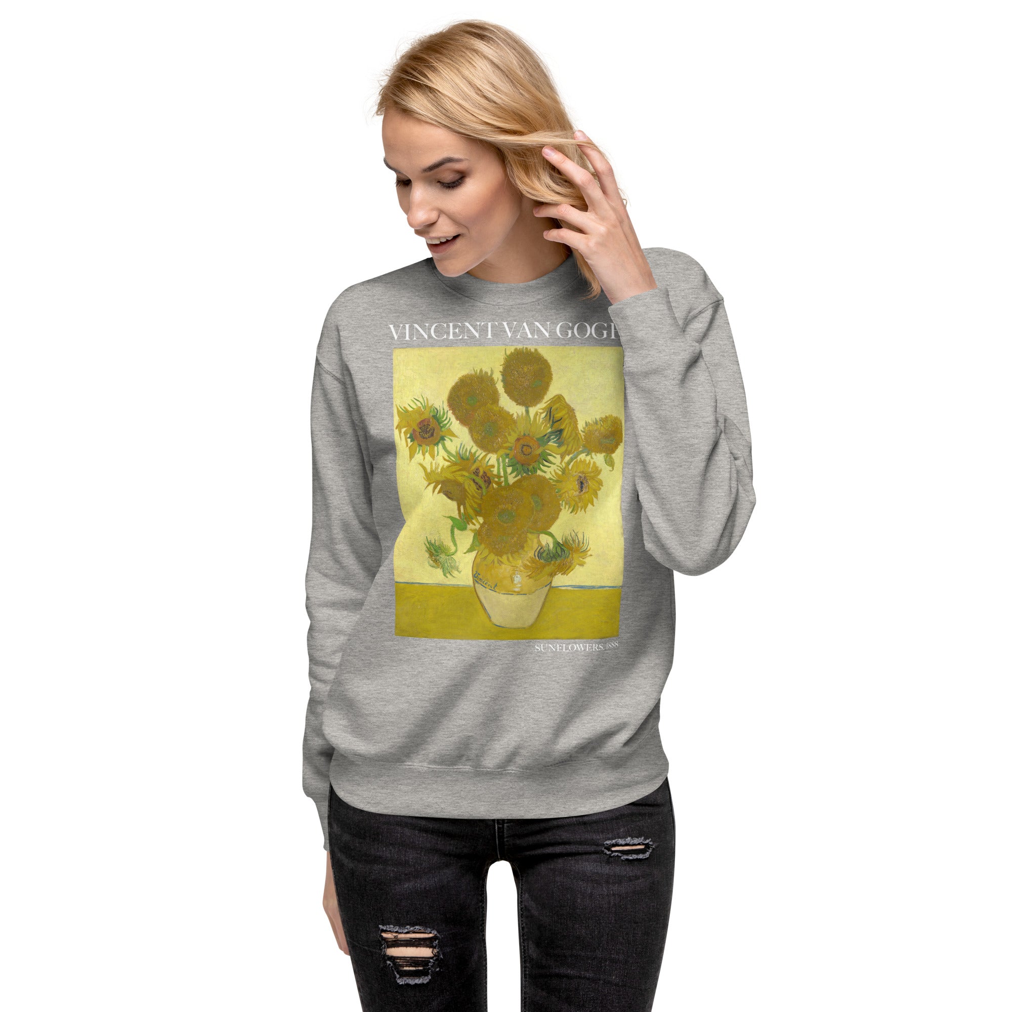 Vincent van Gogh 'Sunflowers' Famous Painting Sweatshirt | Unisex Premium Sweatshirt