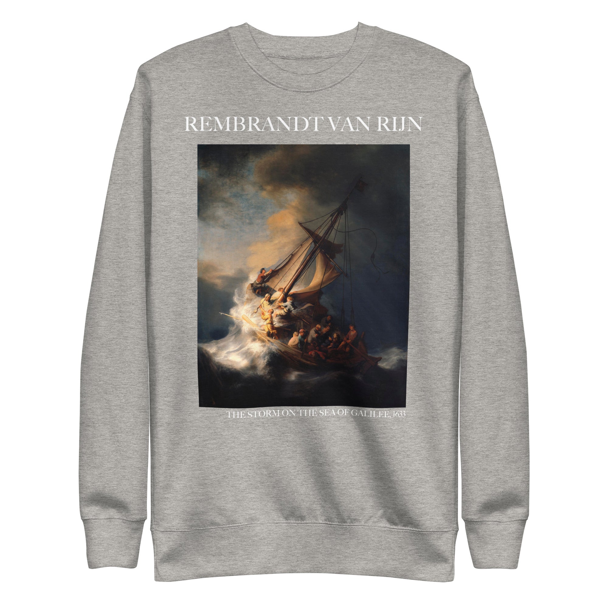 Sweatshirt mit berühmtem Gemälde „Der Sturm auf dem See Genezareth“ von Rembrandt van Rijn, Unisex, Premium-Sweatshirt